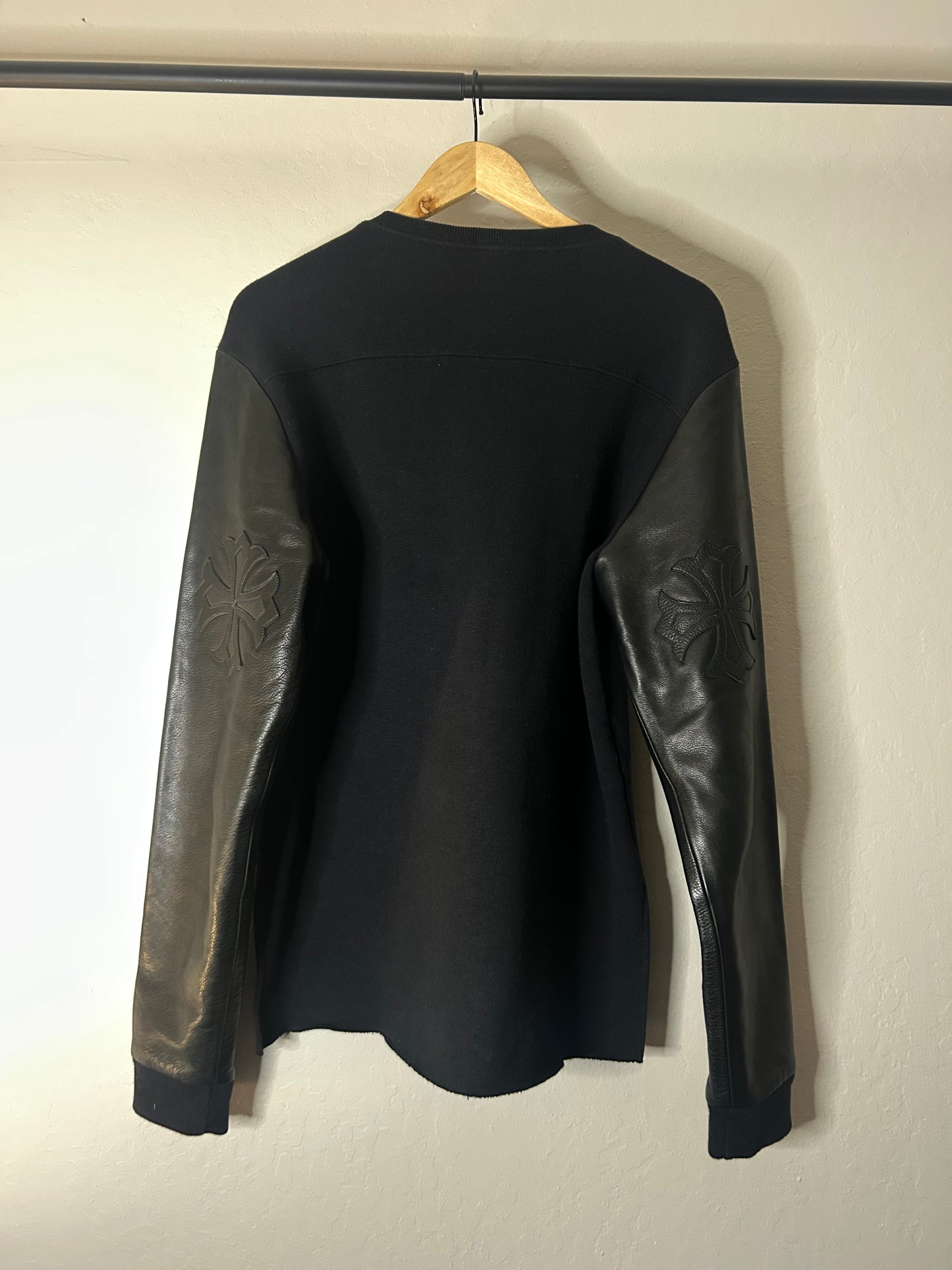 Chrome Hearts Black Triple Cross Leather Sweater