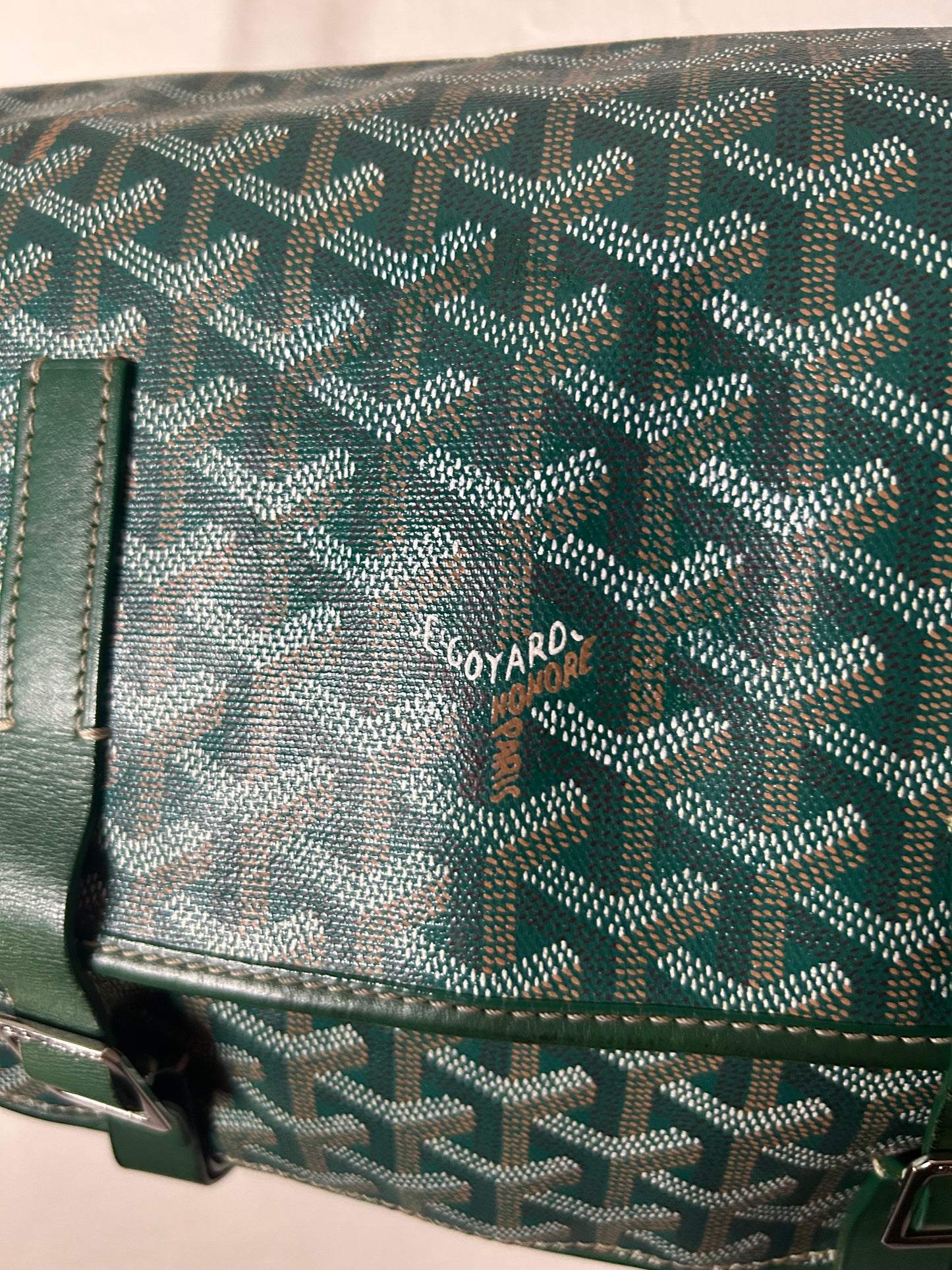 Goyard Green Belvedere MM Messenger Bag