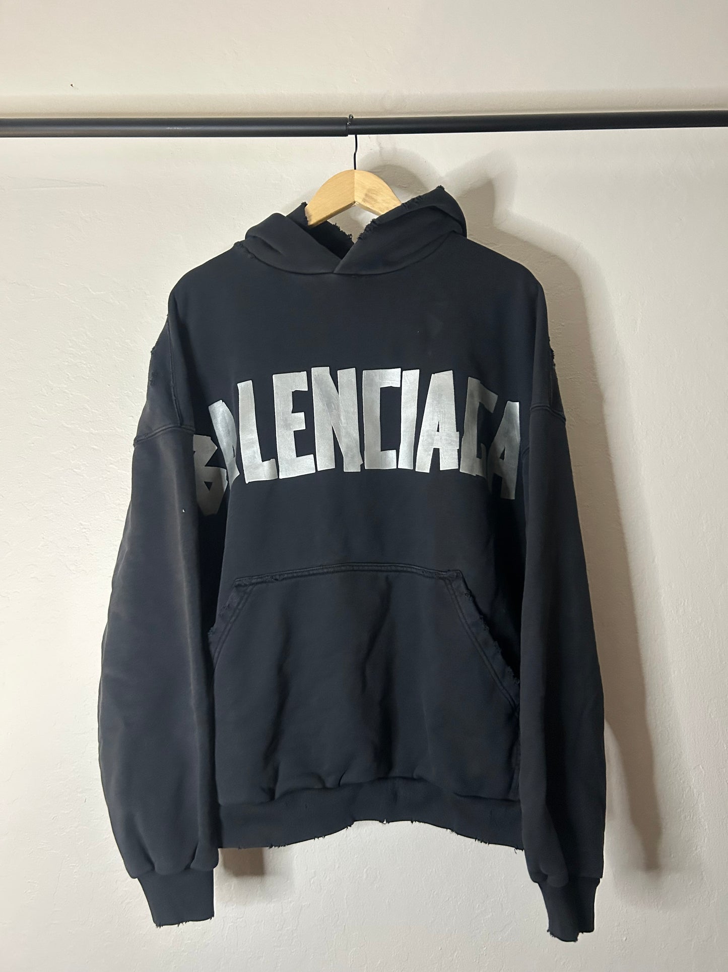 Balenciaga Black Tape Logo Hoodie