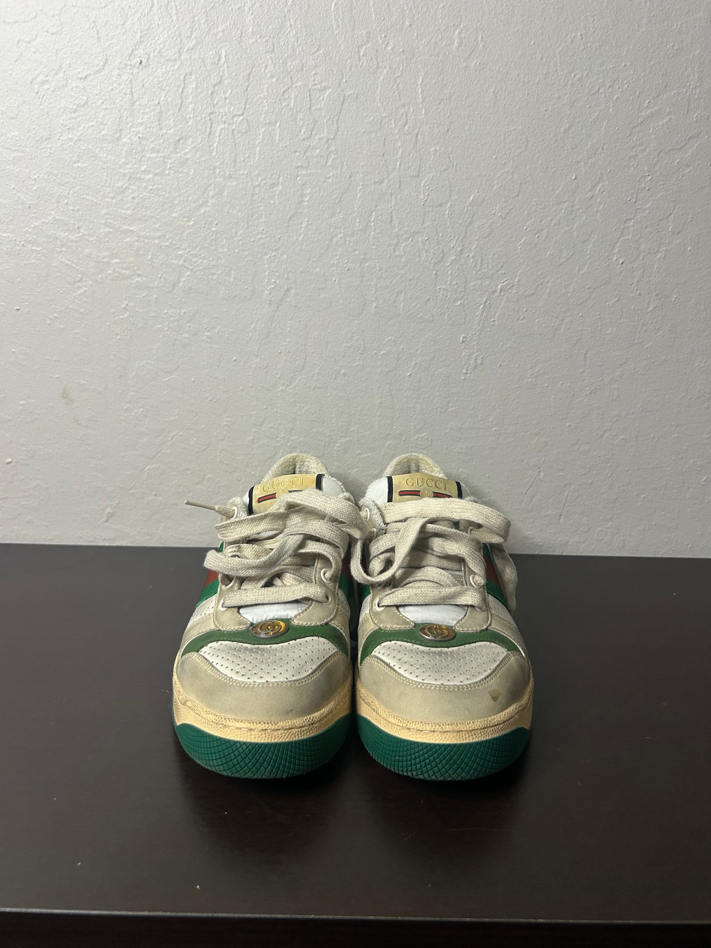 Gucci White Leather Screener