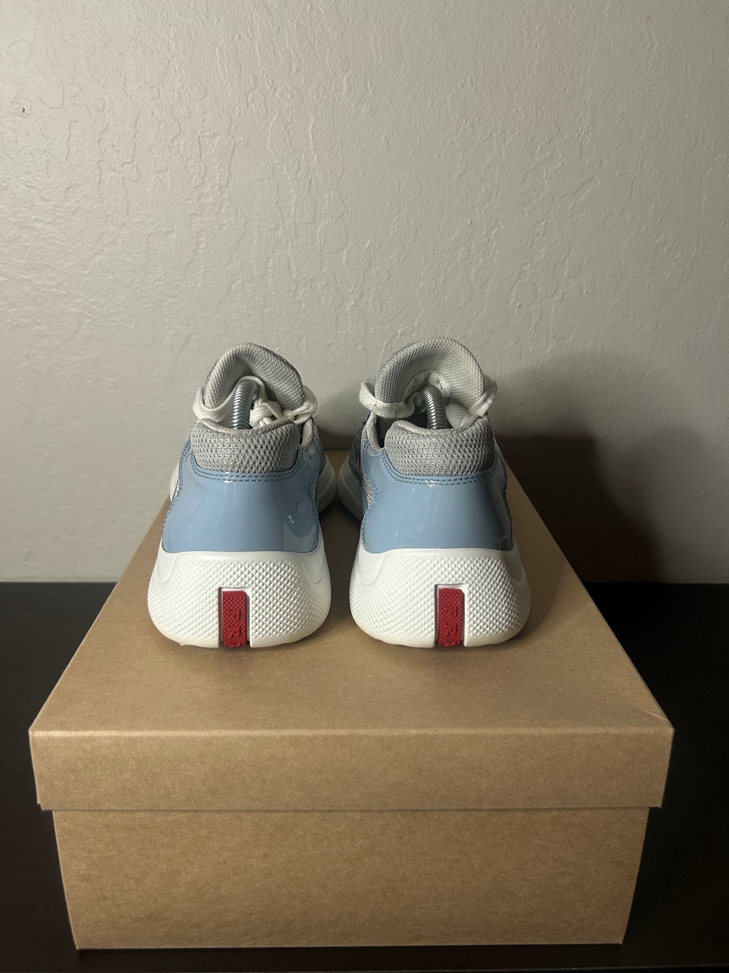 Prada American Cups Patent Baby Blue