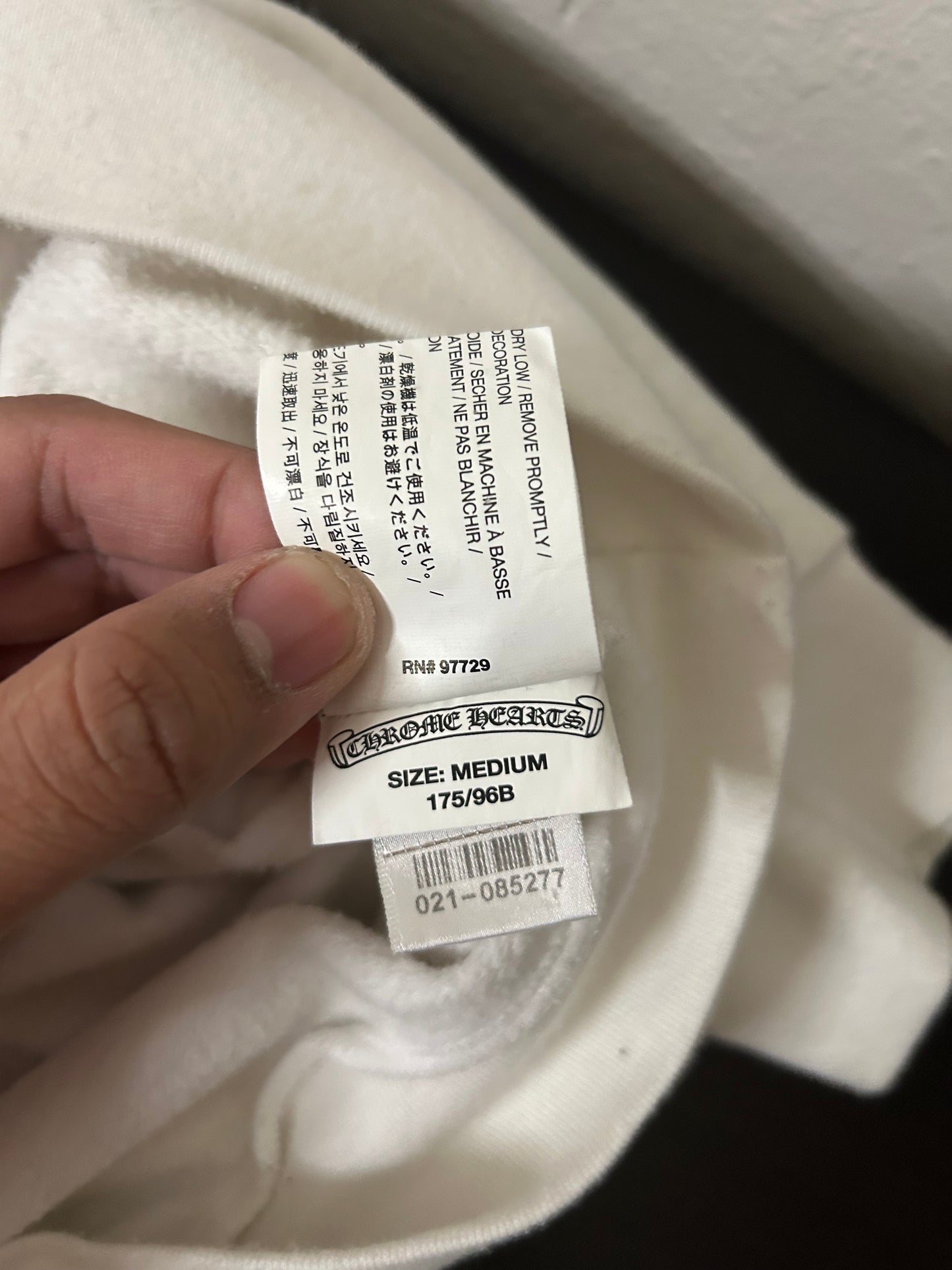 Chrome Hearts White Floral Horseshoe Hoodie