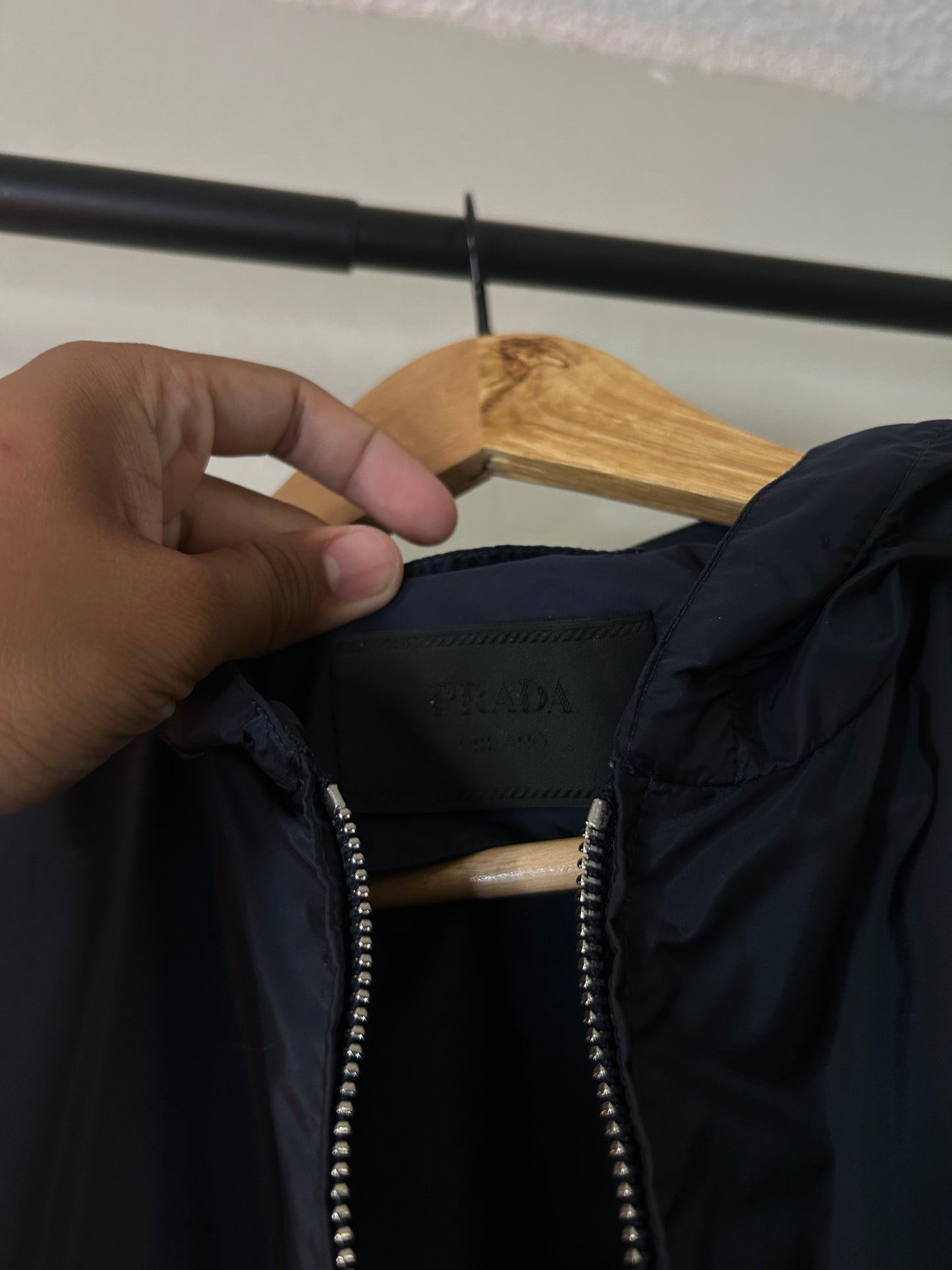 Prada Navy Blue Two Tone Windbreaker