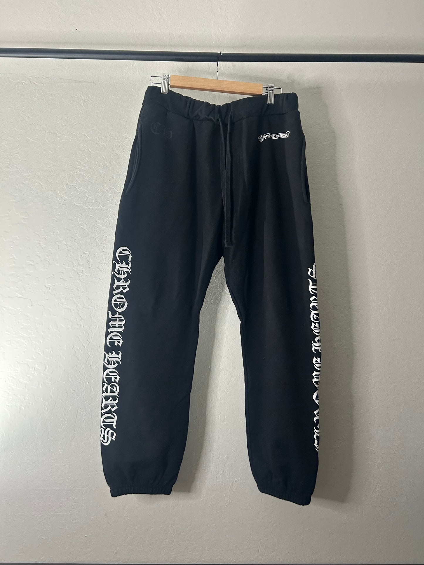 Chrome Hearts Black Scroll Sweatpants