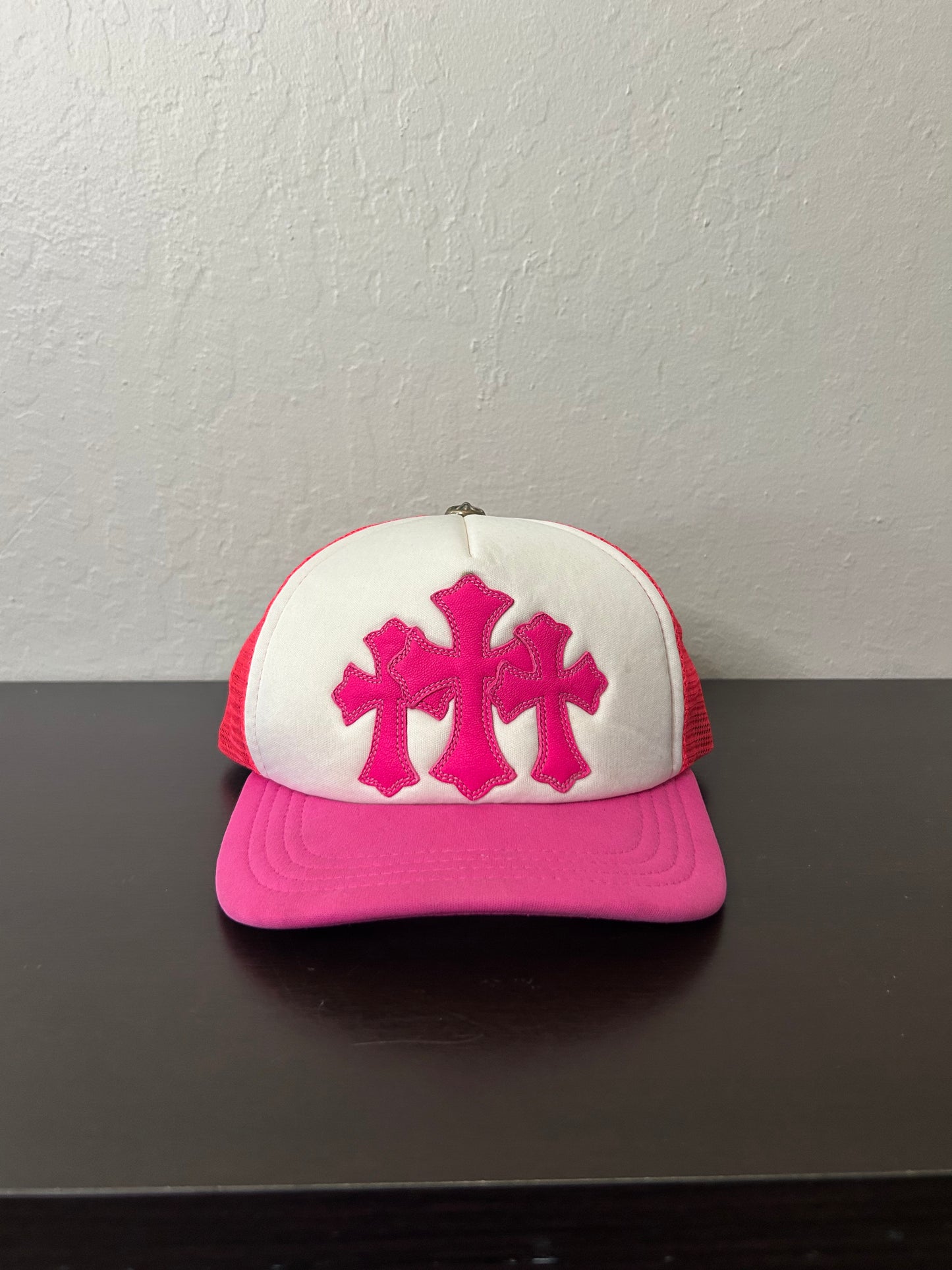 Chrome Hearts Pink Triple Cross Hat