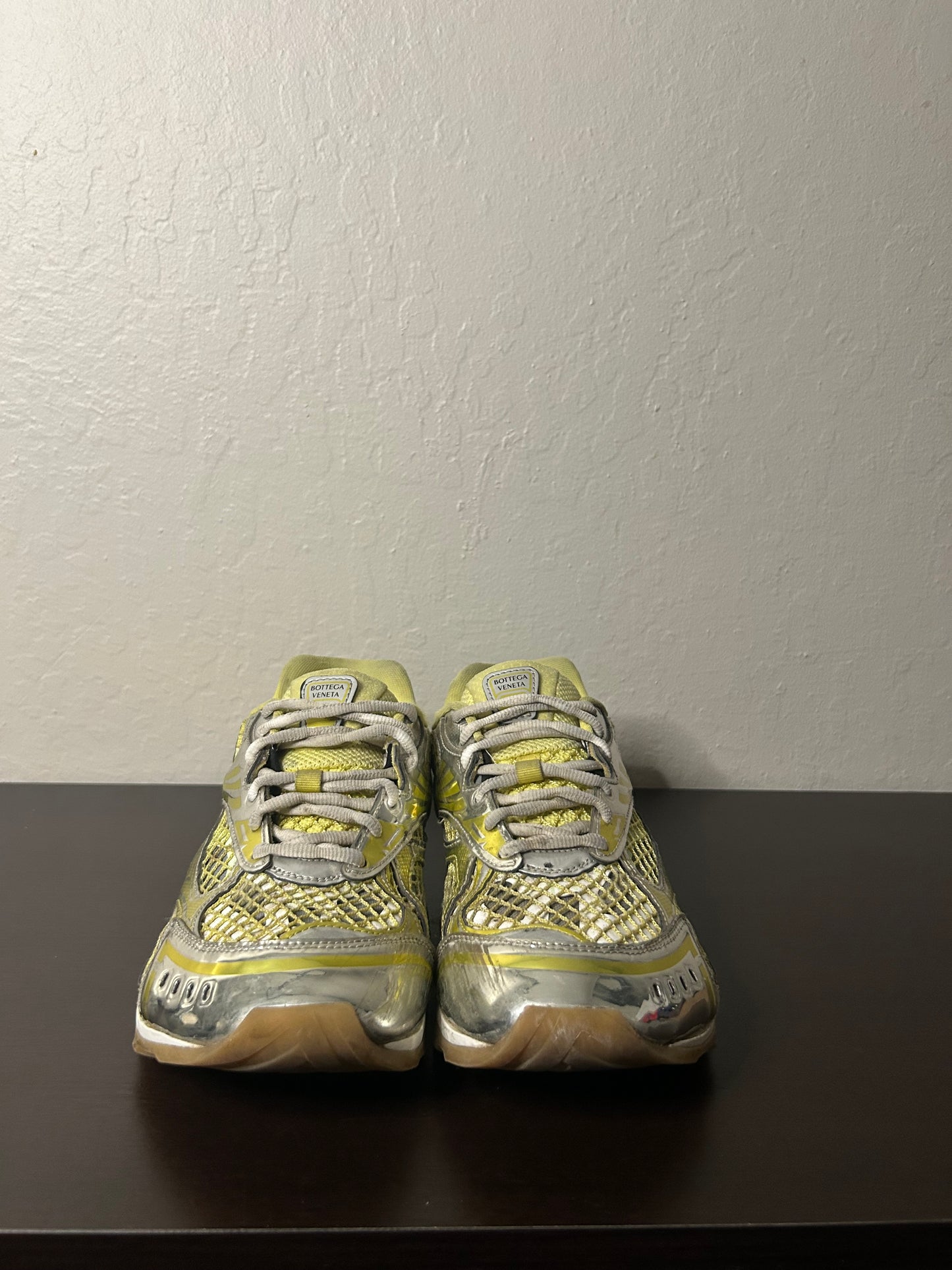 Bottega Orbit Yellow and Silver Sneaker