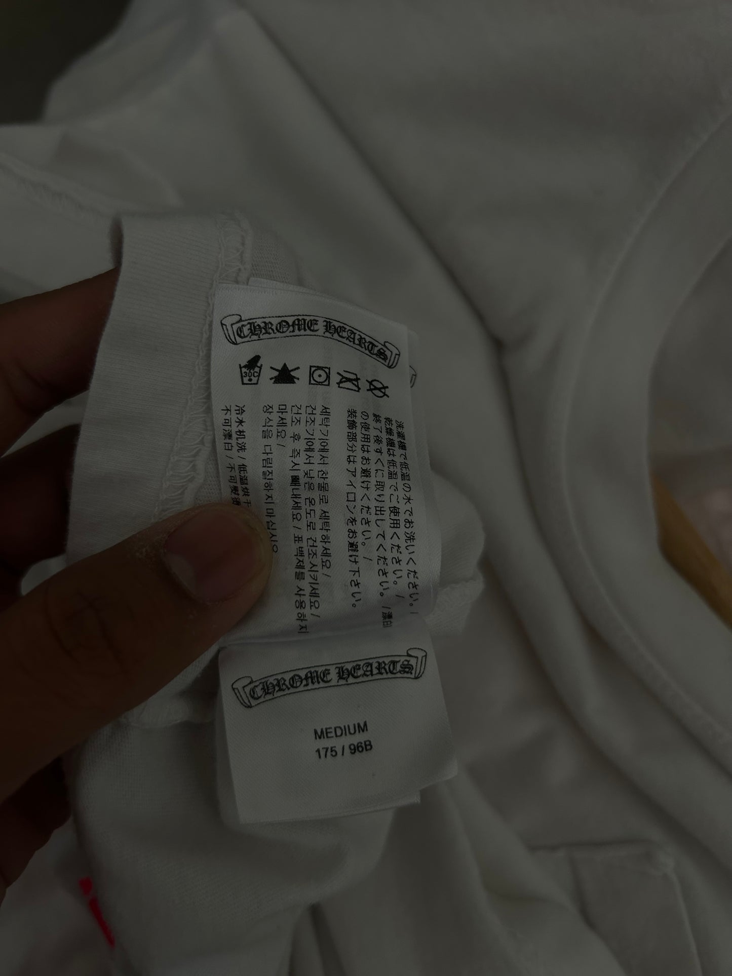 Chrome Hearts White / Pink Pocket Tee