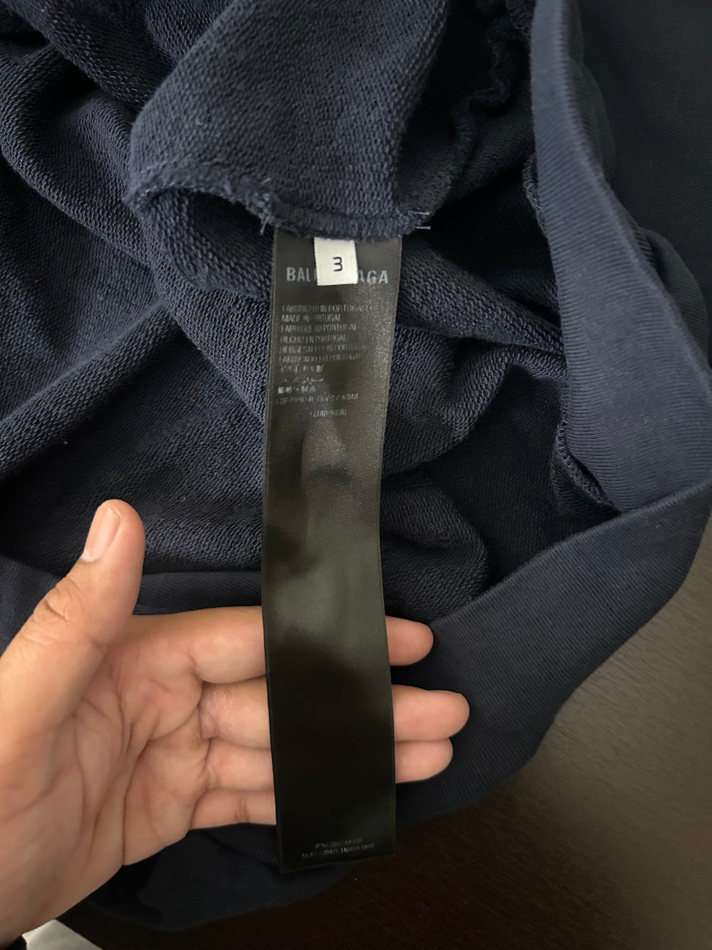 Balenciaga Navy Paris Polo Zip
