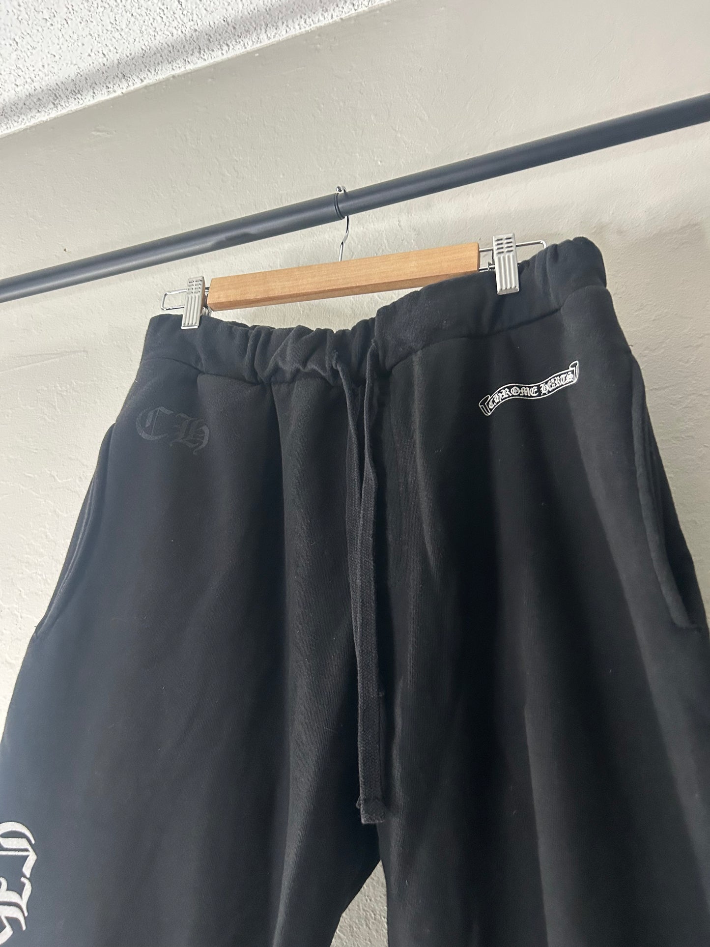 Chrome Hearts Black Scroll Sweatpants