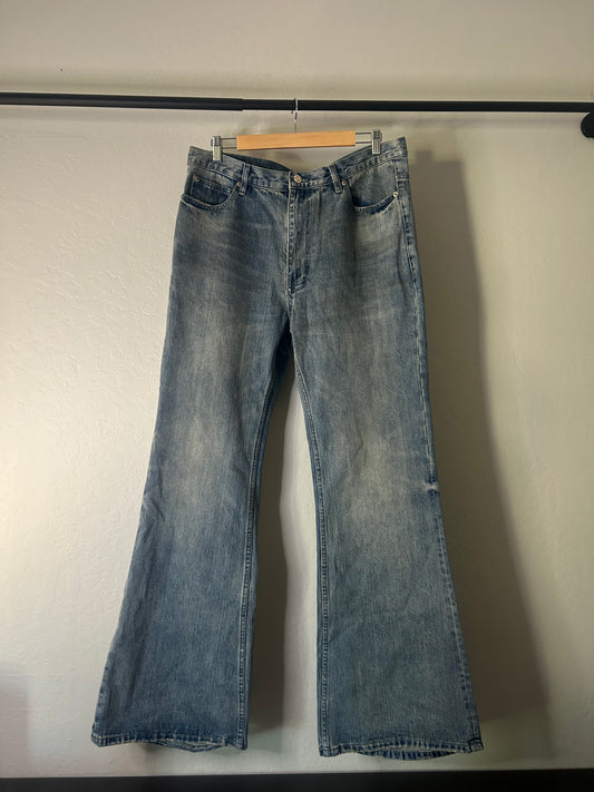 Balenciaga Blue Flared Heelbite Jeans