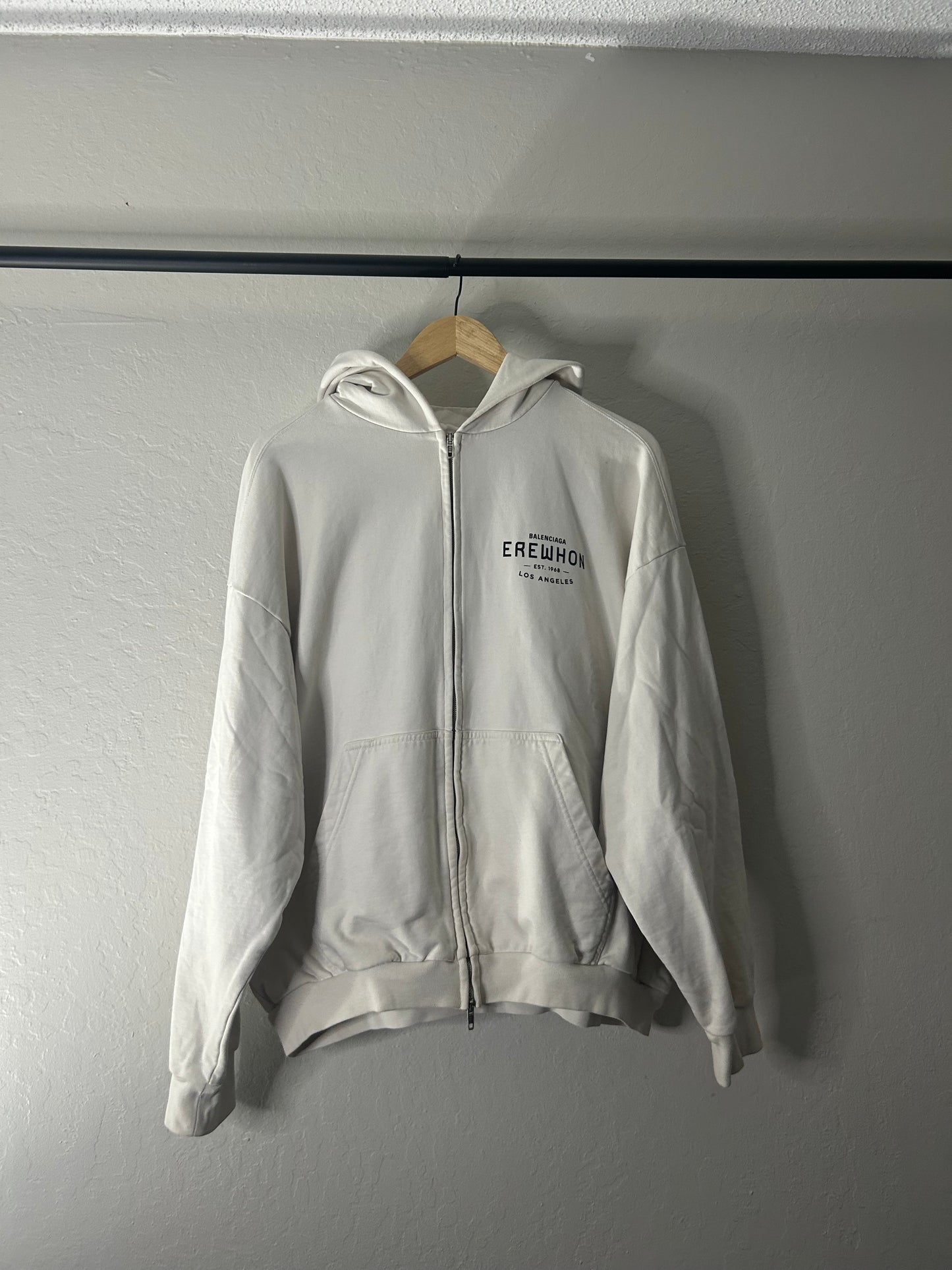 Balenciaga Erewhon White Zip Up Hoodie