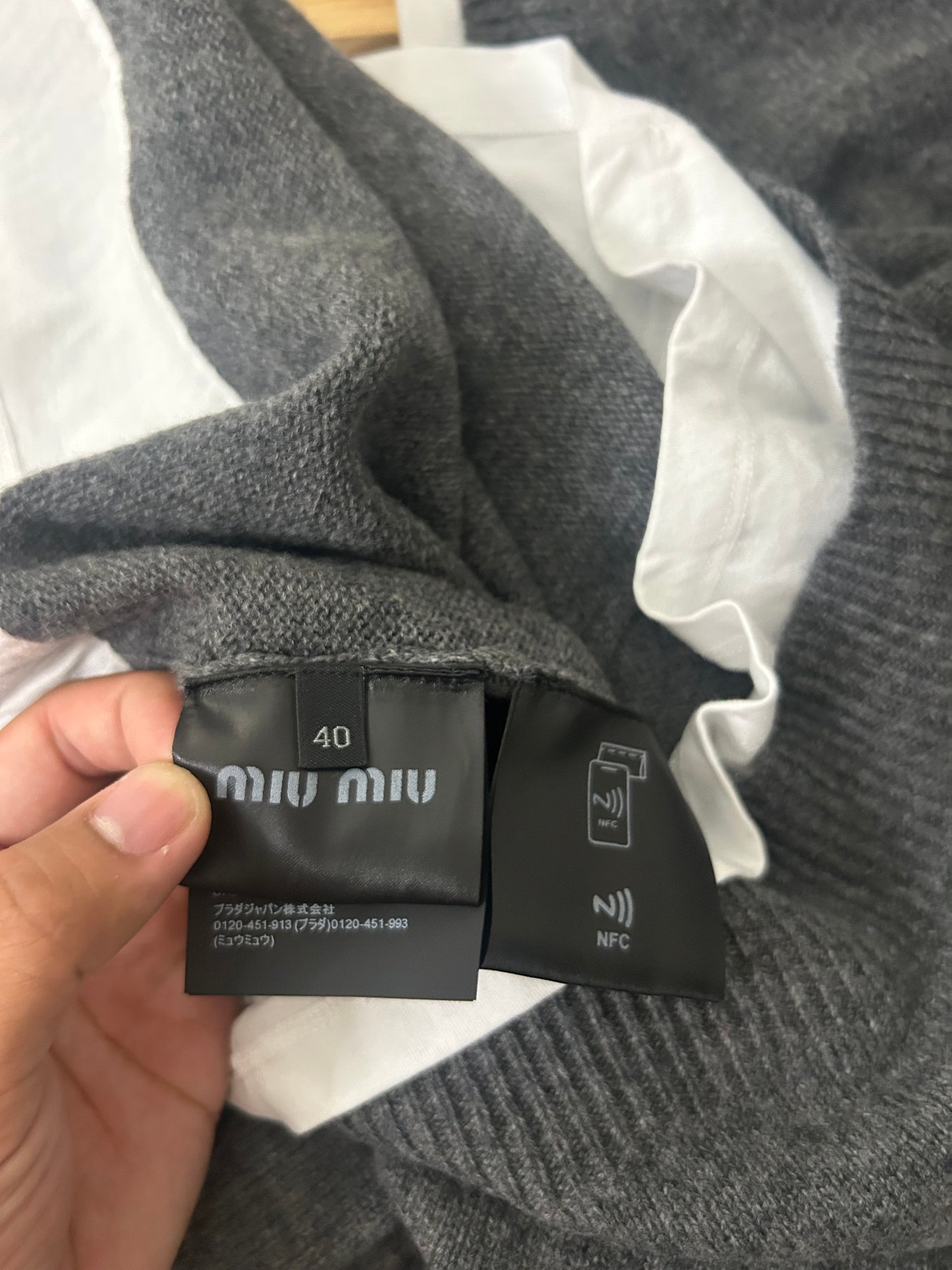 Miu Miu Double Layer Wool Sweater