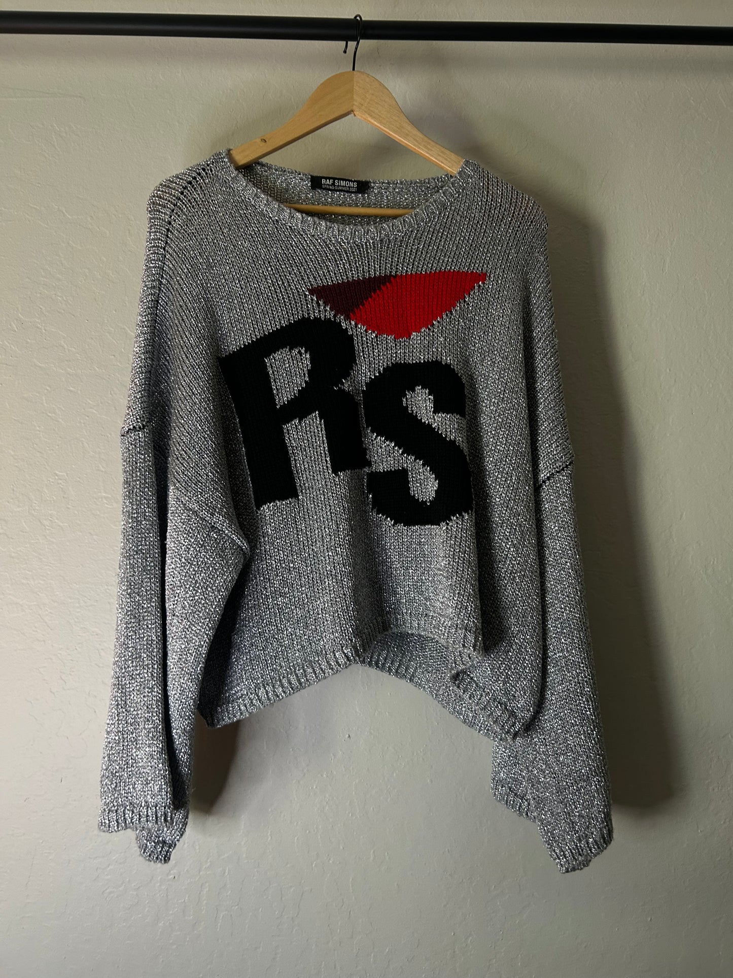 RAF Simon’s Metallic Knit Sweater