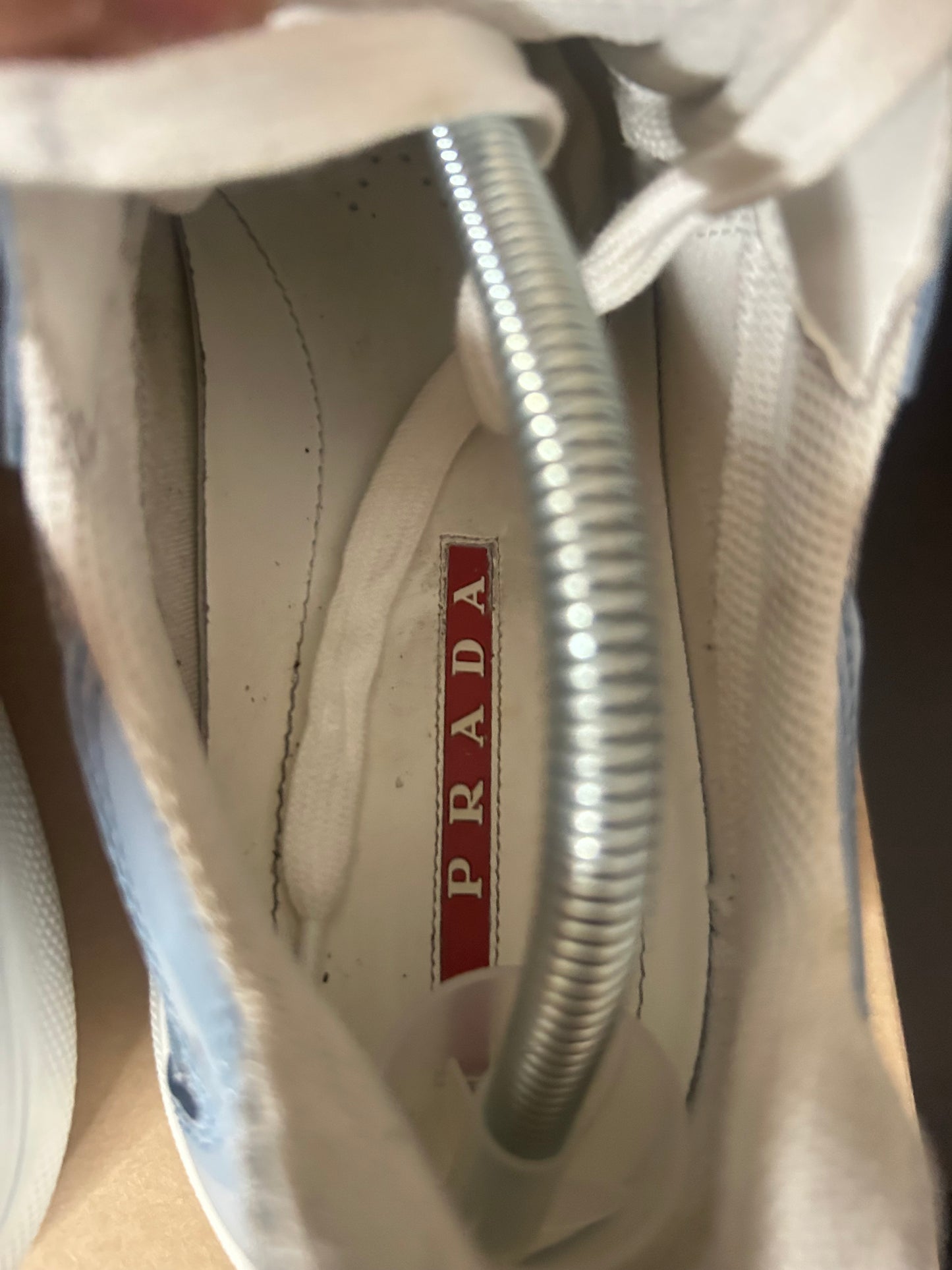 Prada American Cups Patent Baby Blue