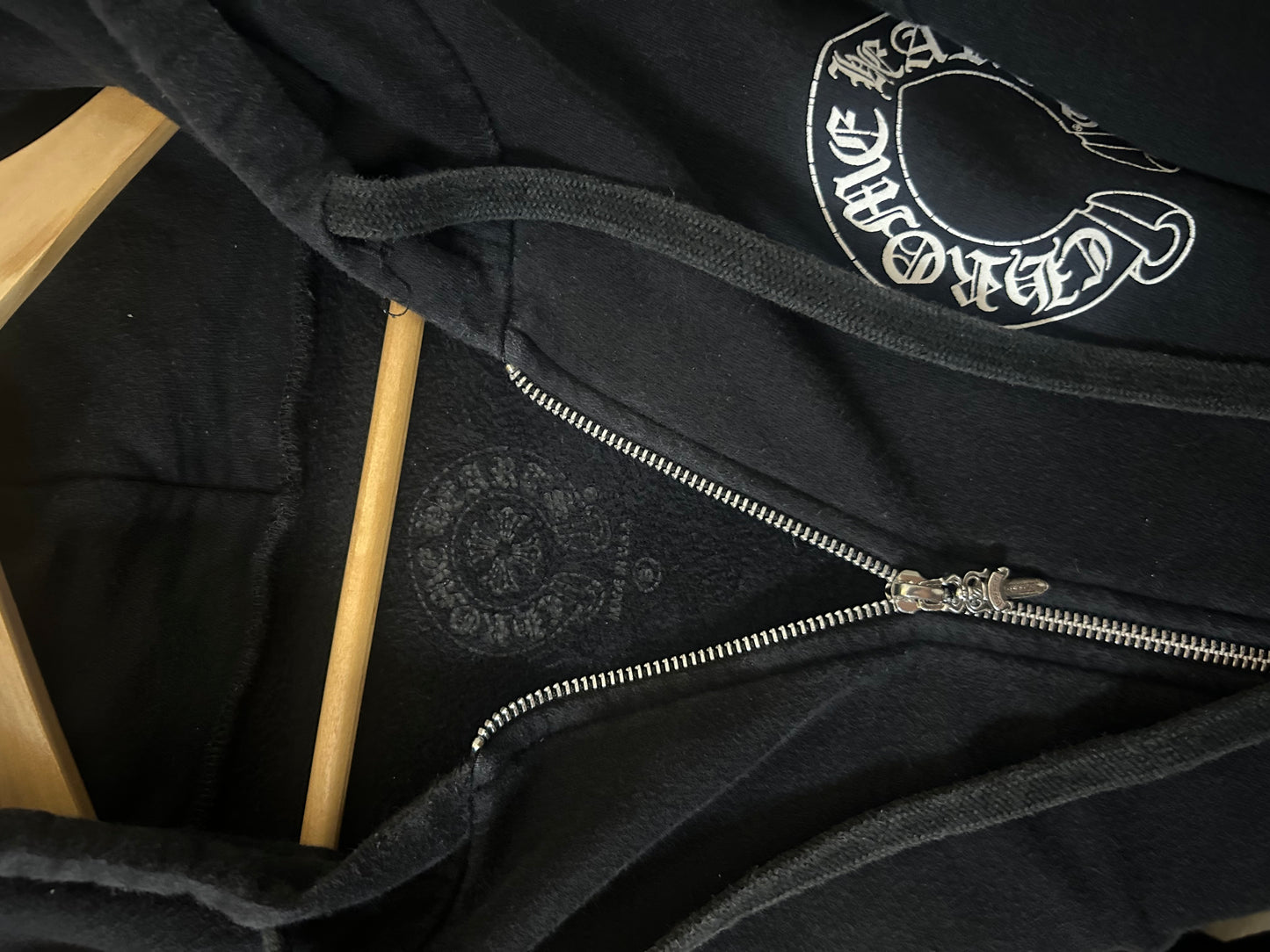 Chrome Hearts Horseshoe Floral Zip Up Hoodie