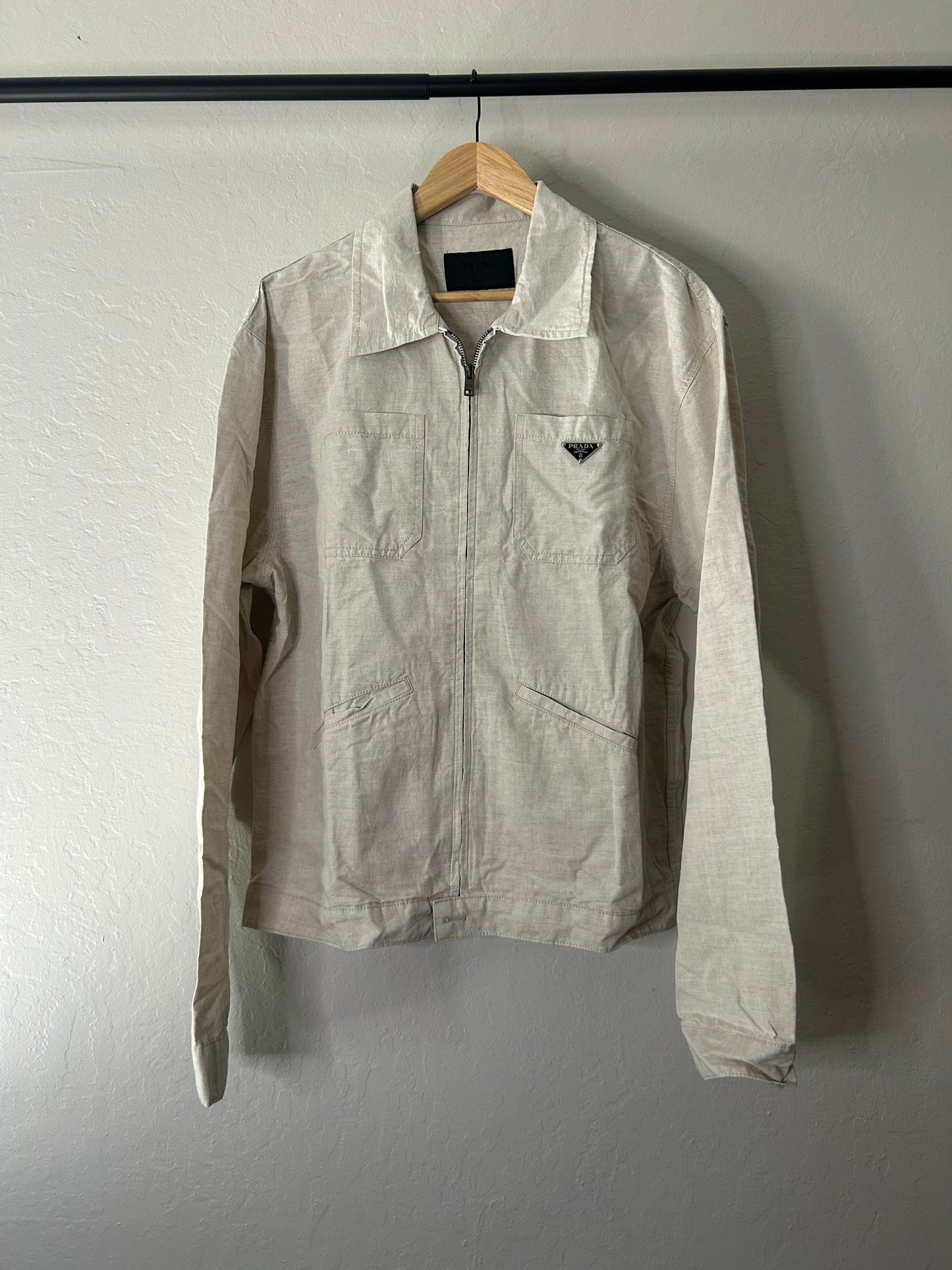 Prada White Canvas Jacket