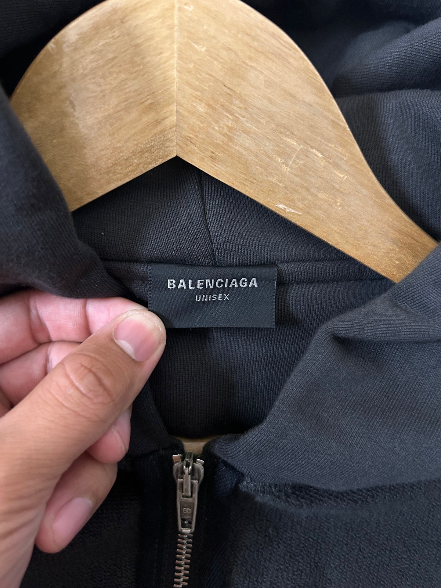 Balenciaga Inside Out Surf Logo Zip Up Hoodie