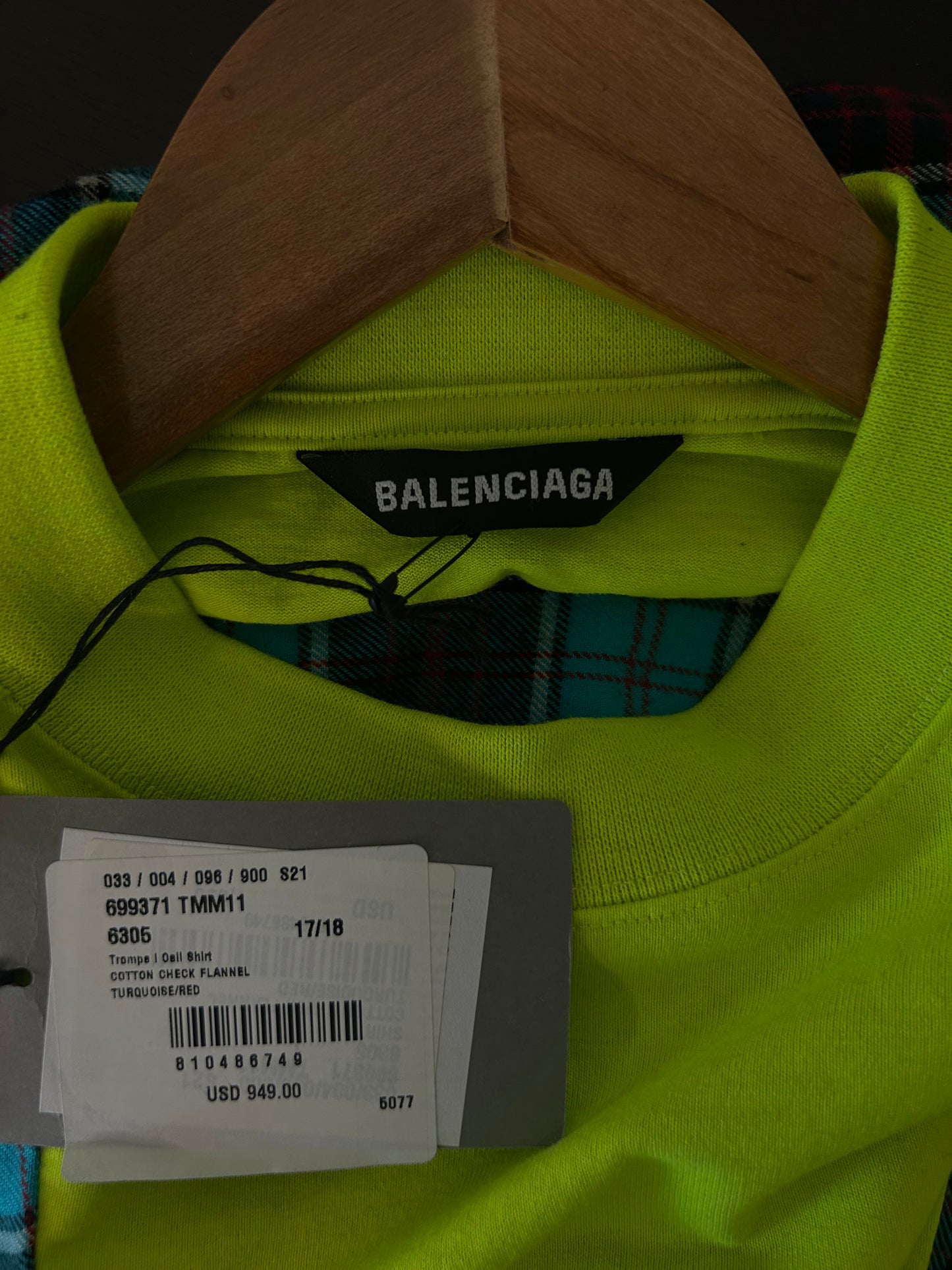 Balenciaga Trompe Loeil Neom Flannel