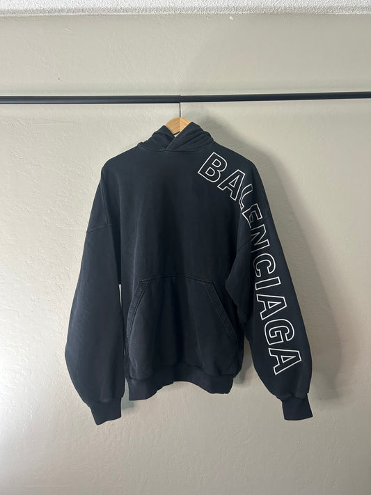 Balenciaga Outline Logo Hoodie