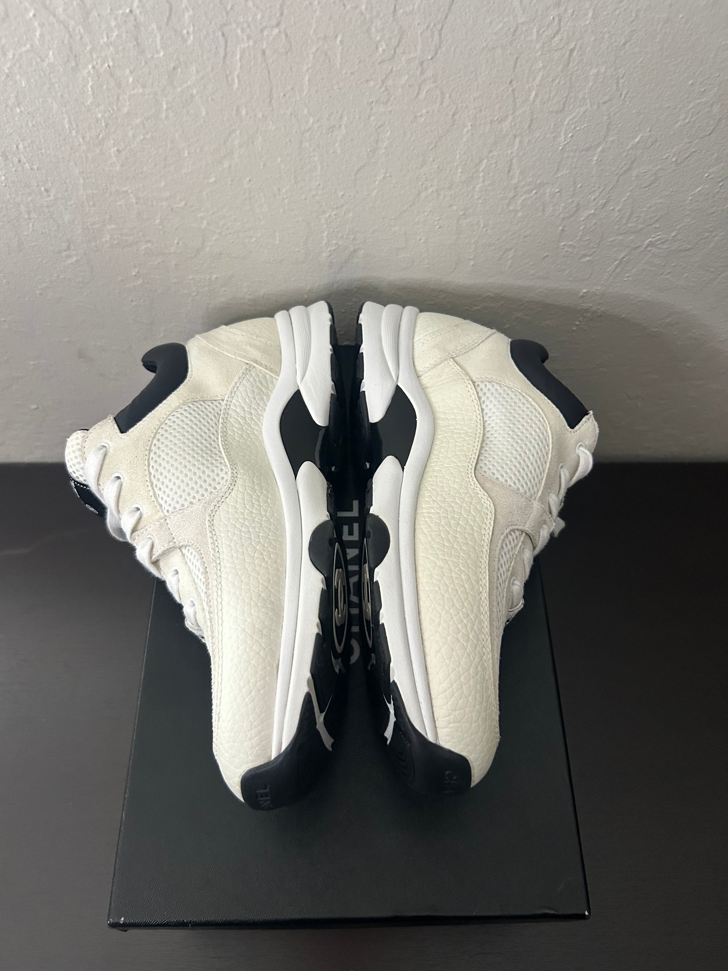 Chanel White CC Runners