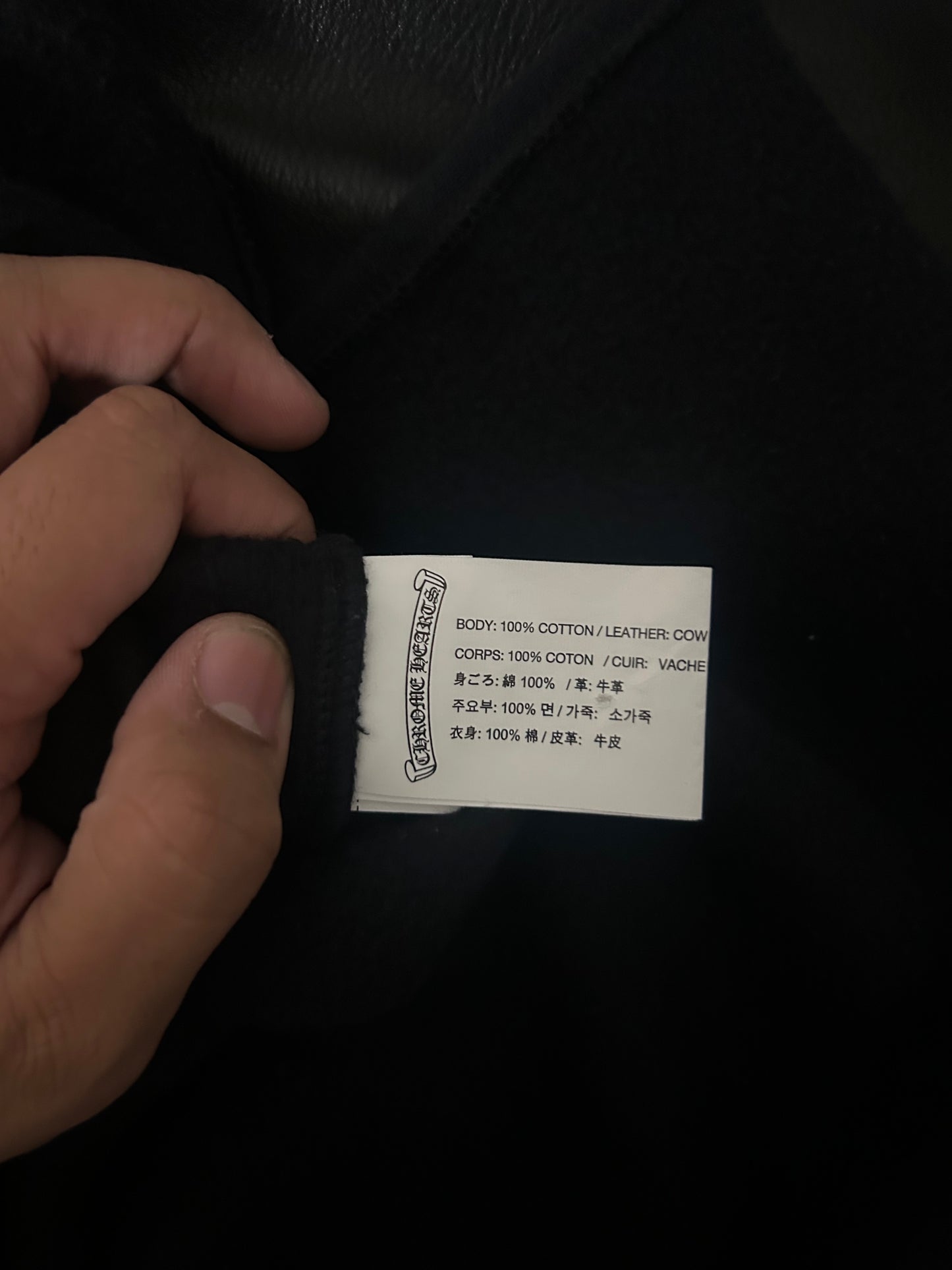 Chrome Hearts Black Triple Cross Leather Sweater