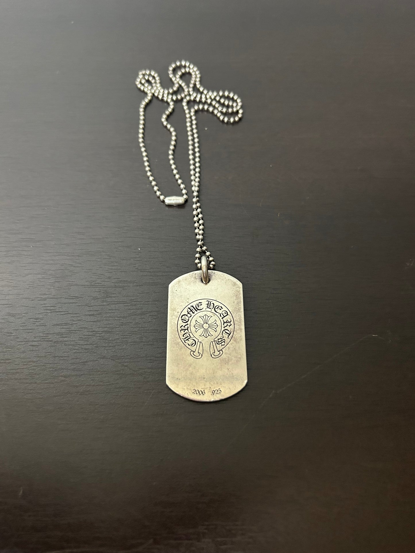 Chrome Hearts Honolulu Dog Tag Pendant and Chain