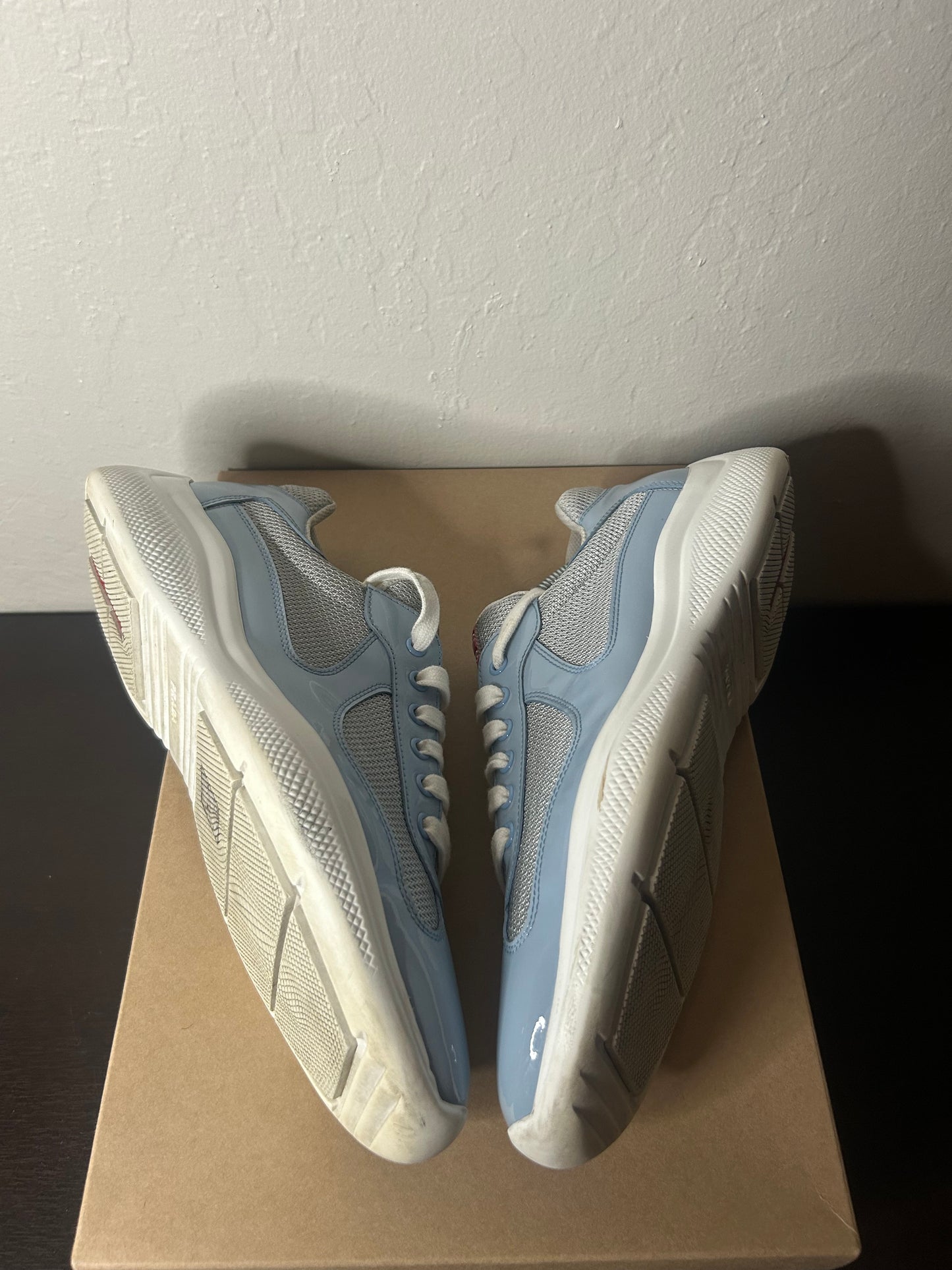 Prada American Cups Patent Baby Blue