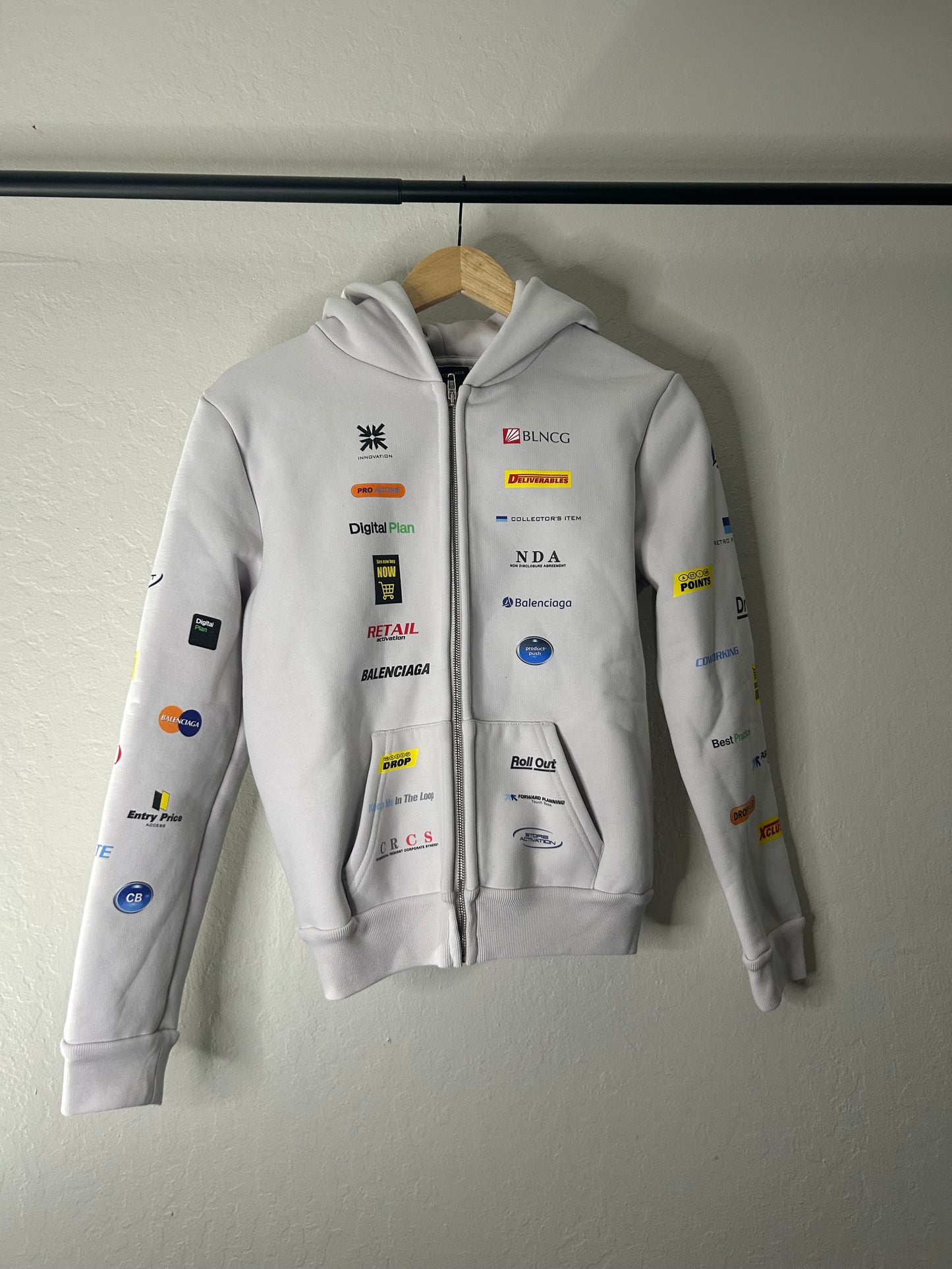Balenciaga Business Zip Up Hoodie