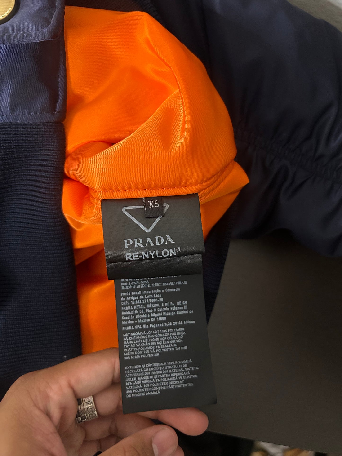 Prada Navy Oversized Bomber