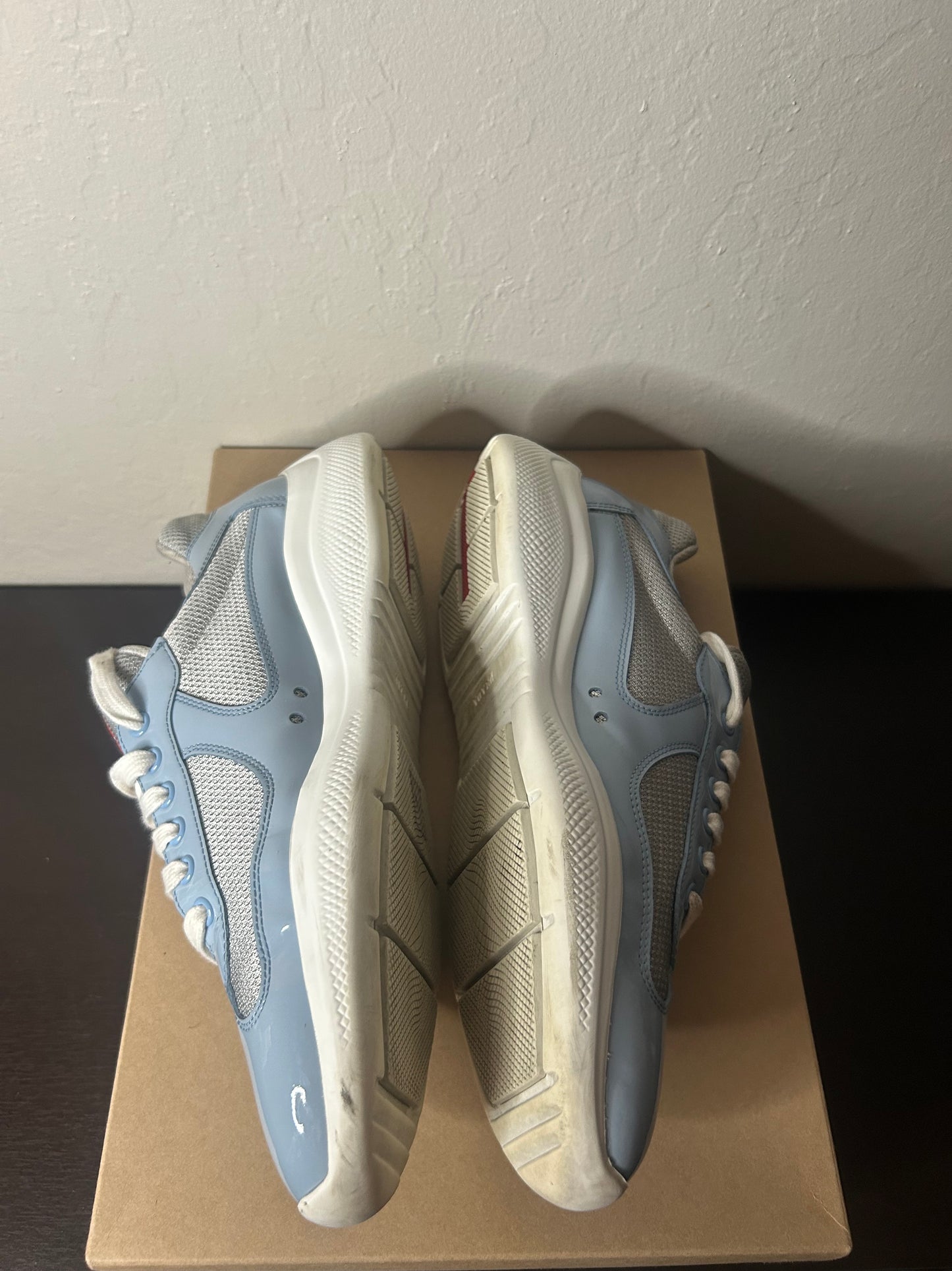 Prada American Cups Patent Baby Blue