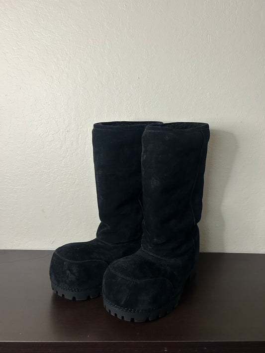 Balenciaga Black Alaska Fur Boots