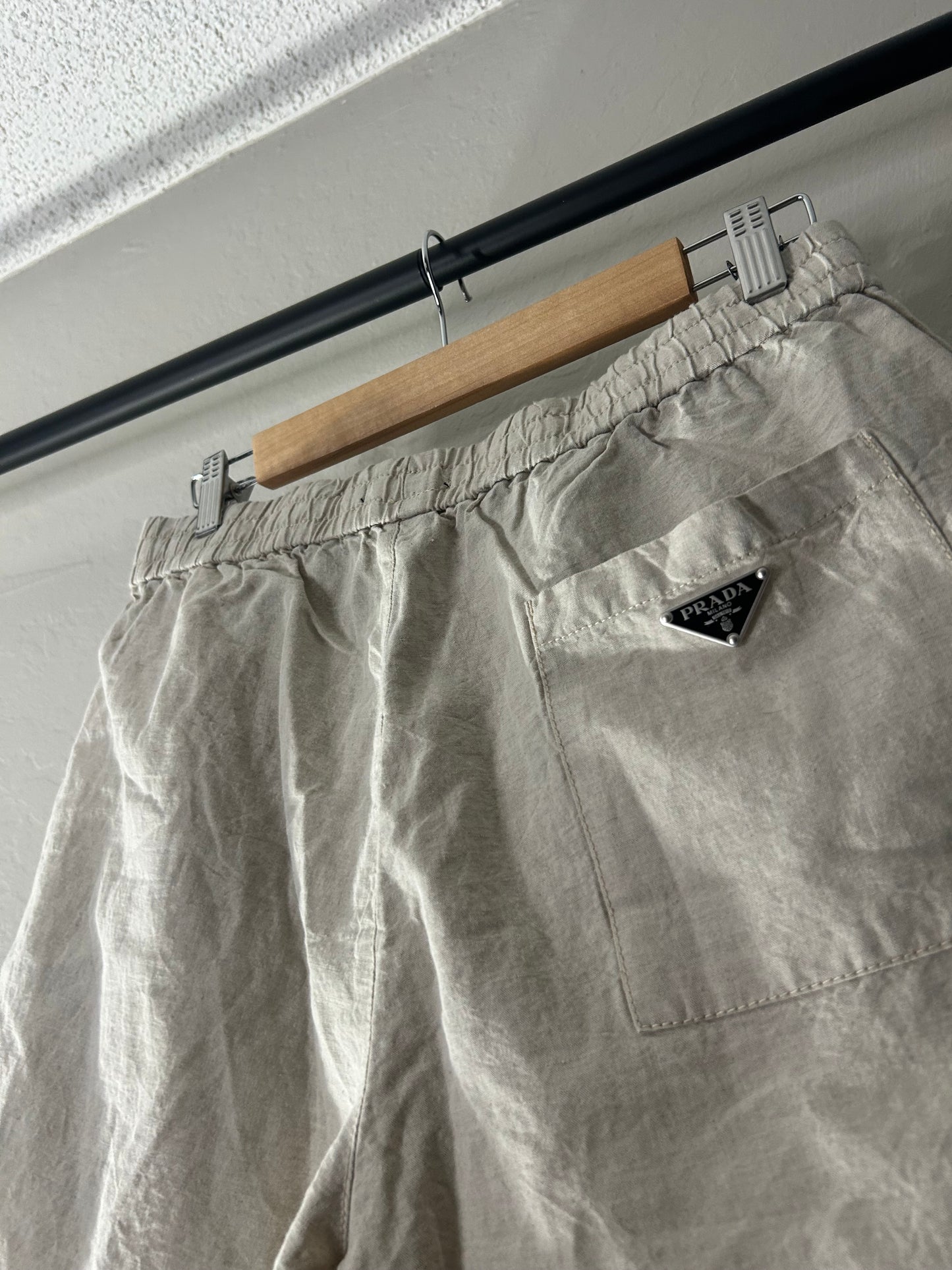 Prada Beige Linen Shorts
