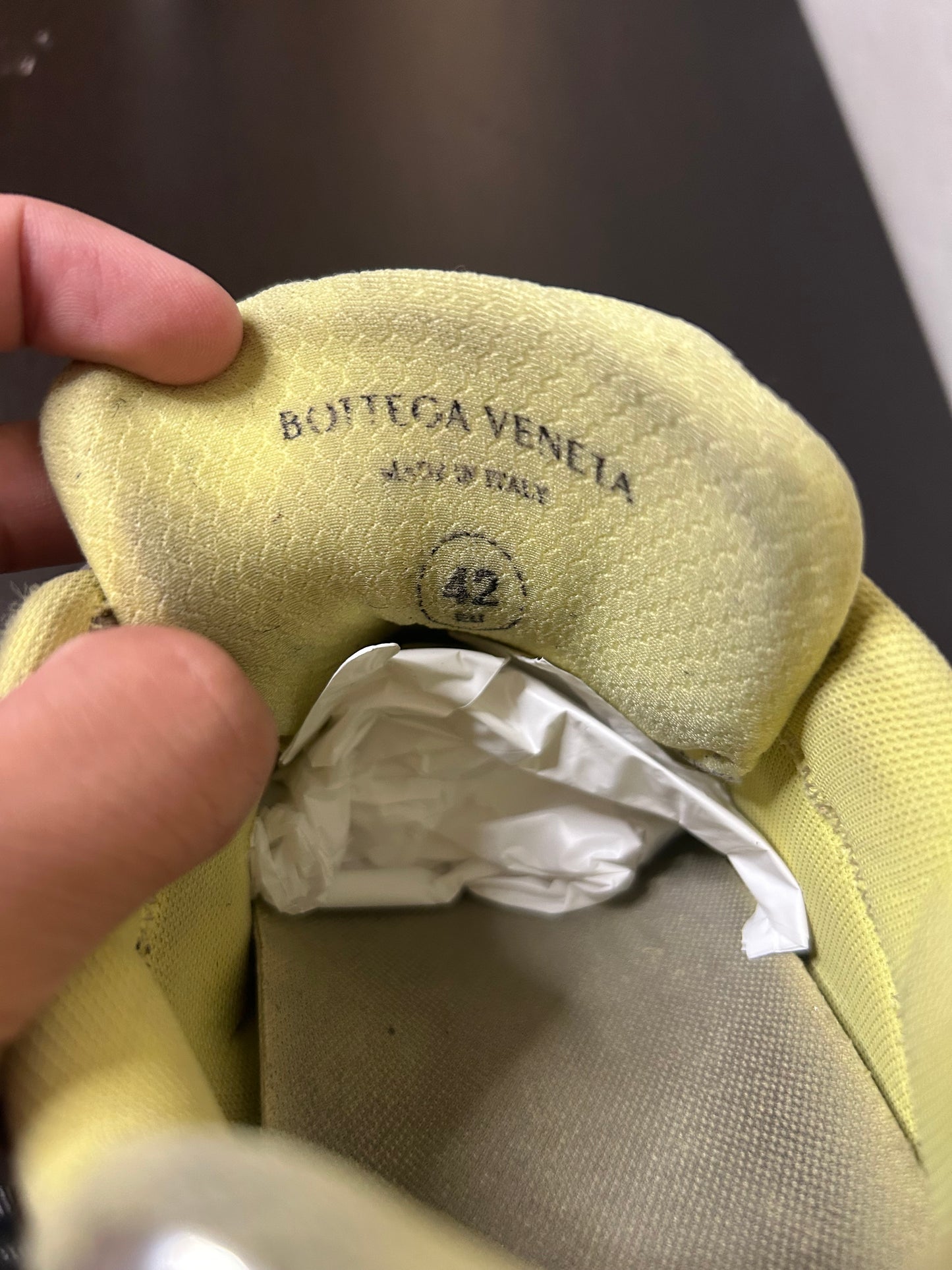 Bottega Orbit Yellow and Silver Sneaker