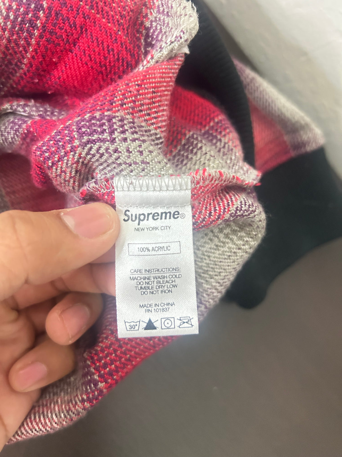Supreme Plaid Embroidered Bomber