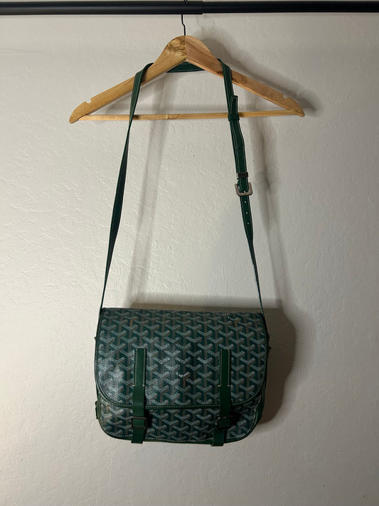 Goyard Green Belvedere MM Messenger Bag
