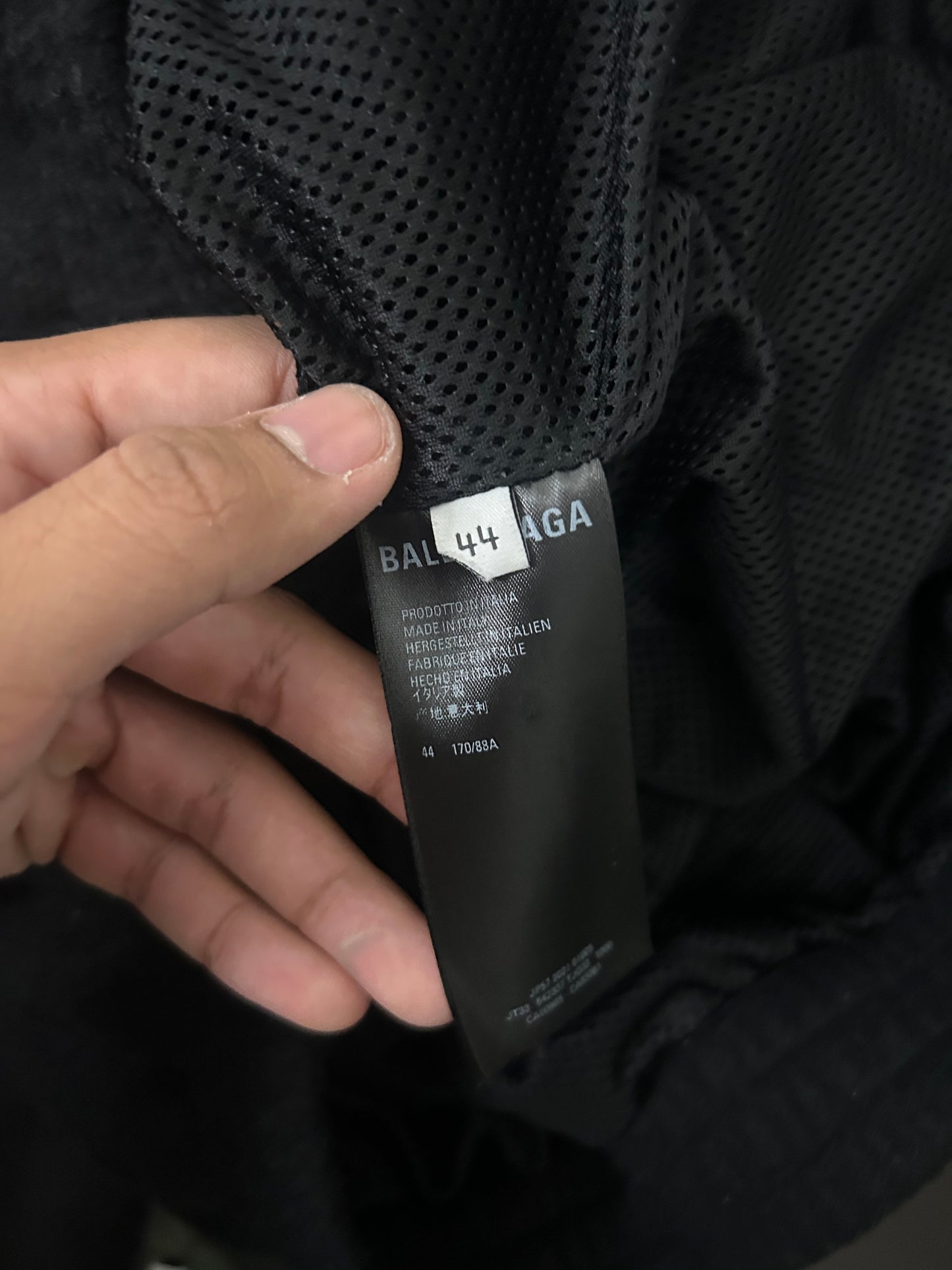 Balenciaga Sporty B Black Striped Fleece Jacket
