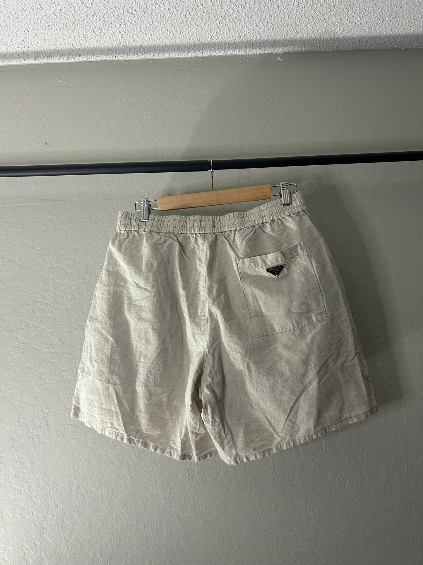 Prada Beige Linen Shorts