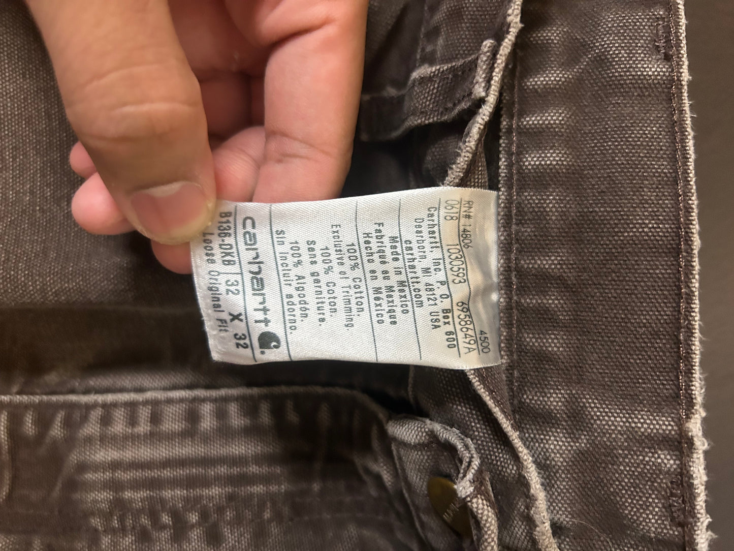 Carhartt Vintage Chocolate Brown Double Knees