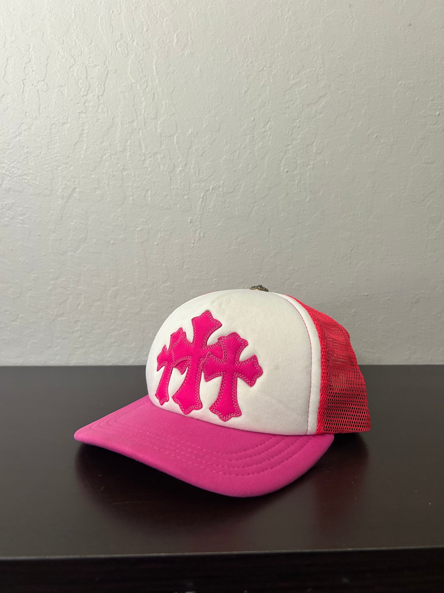 Chrome Hearts Pink Triple Cross Hat