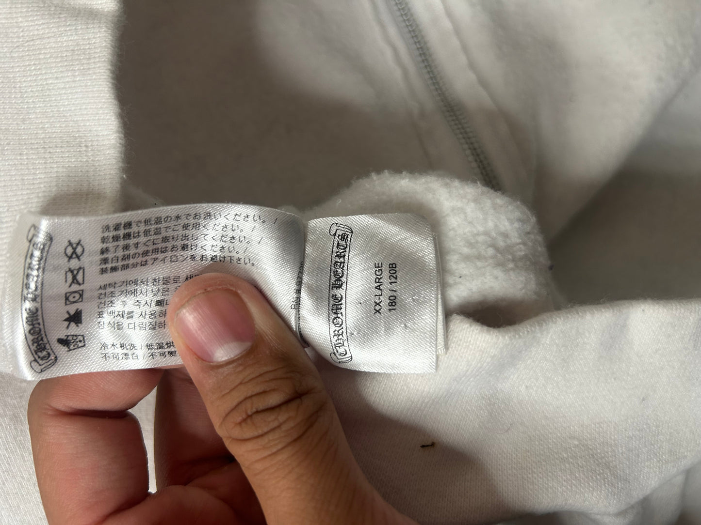 Chrome Hearts White Floral Zip up Hoodie
