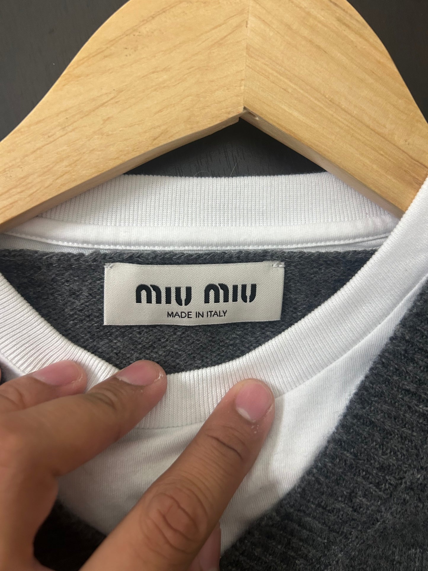 Miu Miu Double Layer Wool Sweater