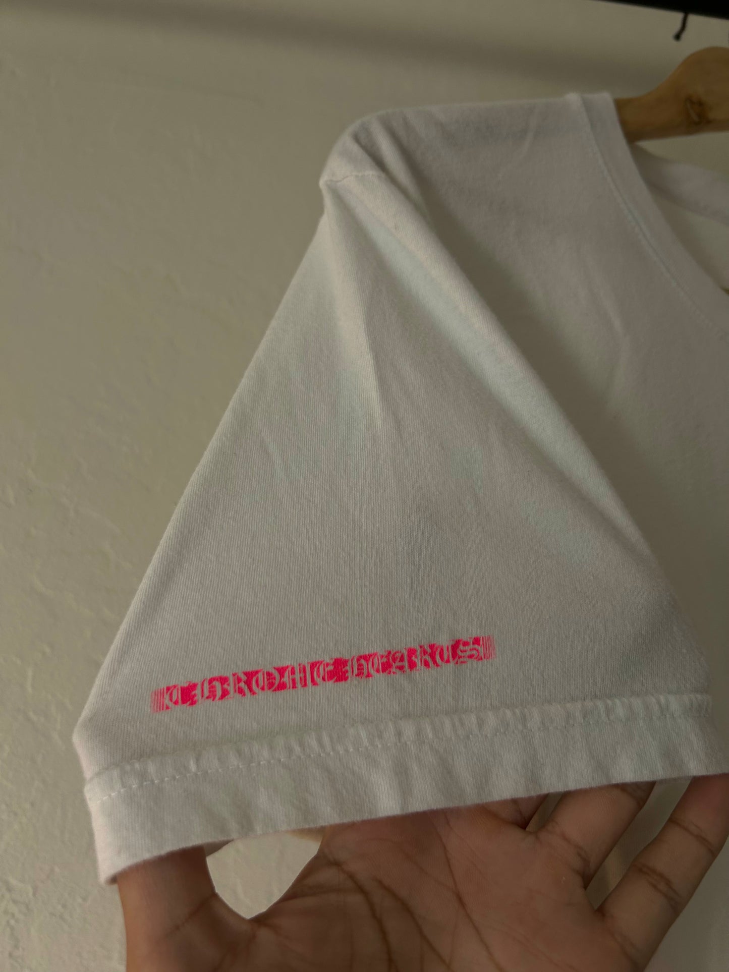 Chrome Hearts White / Pink Pocket Tee