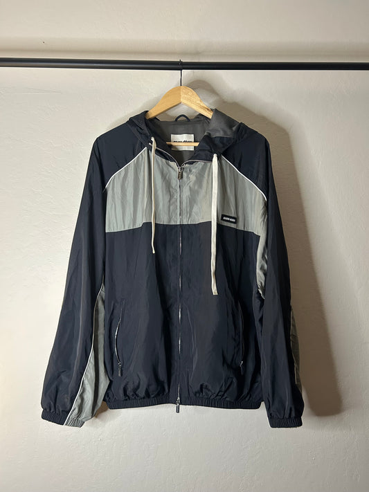 Miu Miu Navy Striped Wind Breaker