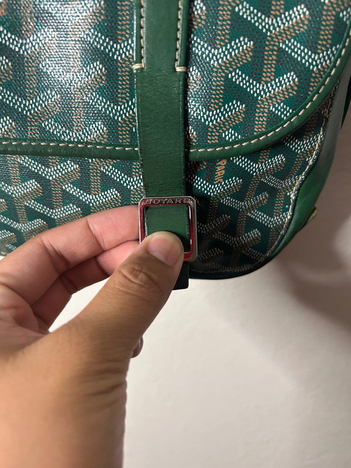Goyard Green Belvedere MM Messenger Bag
