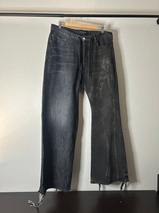 Balenciaga Black Split Hybrid Denim