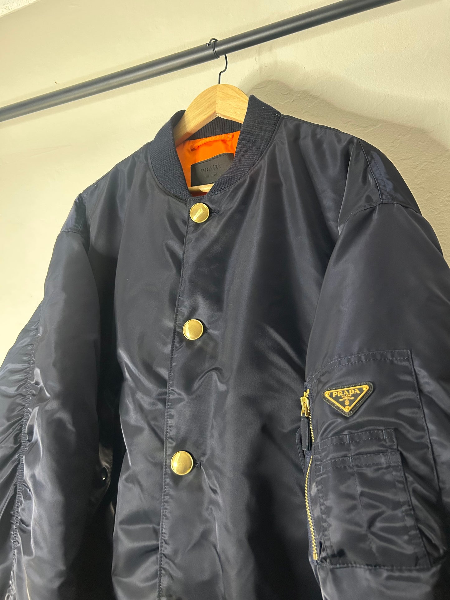 Prada Navy Oversized Bomber