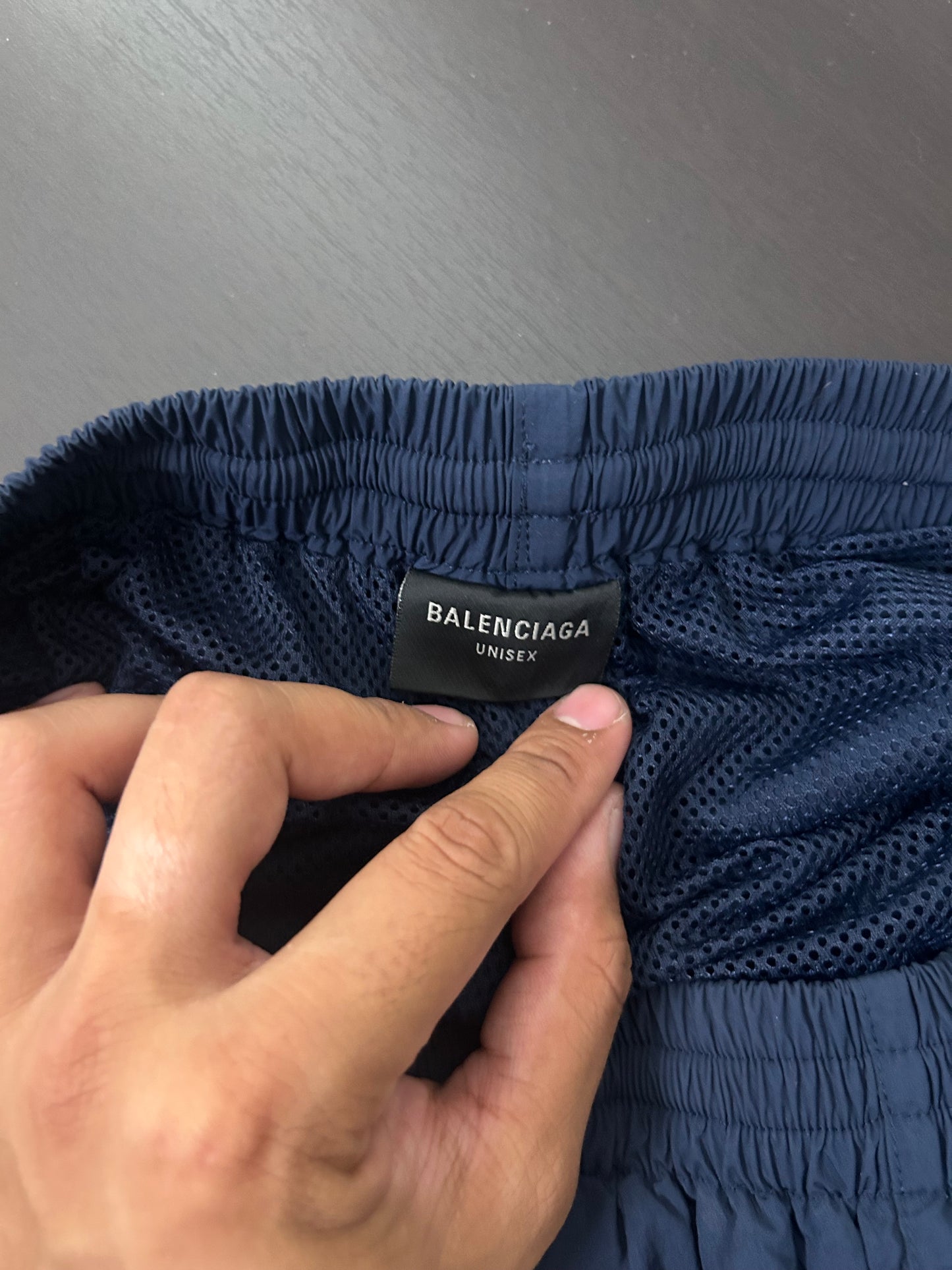 Balenciaga Loop Logo Navy Trackpants