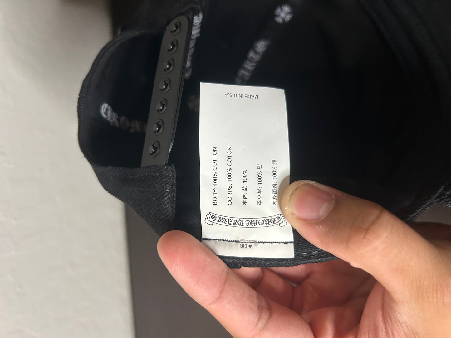 Chrome Hearts Cross Embroidery Hat