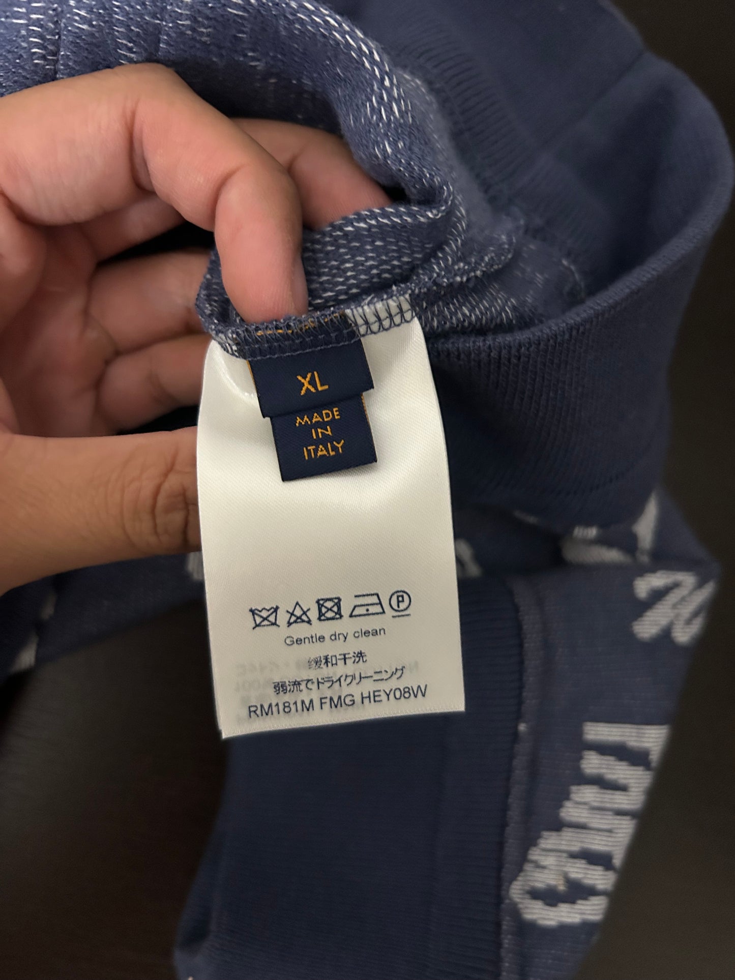 Louis Vuitton Blue Cities Knit Quarter Zip