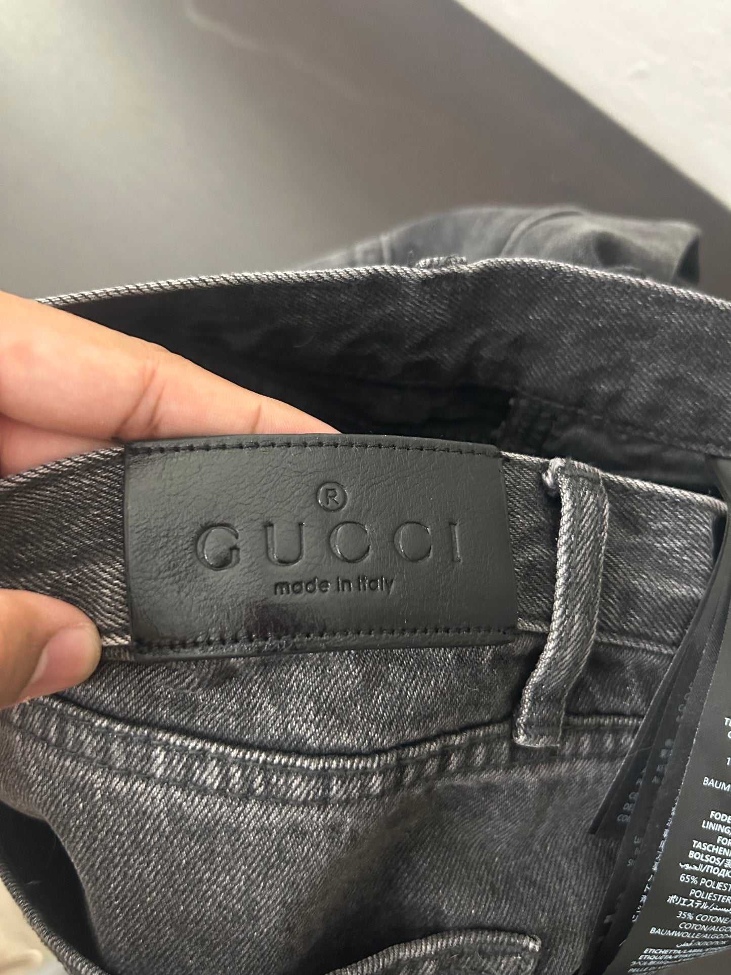 Gucci Grey Horsebit Jeans